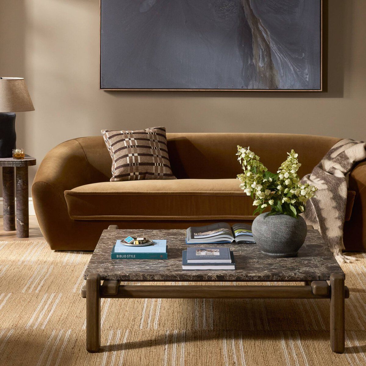 Marcia Square Marble Coffee Table