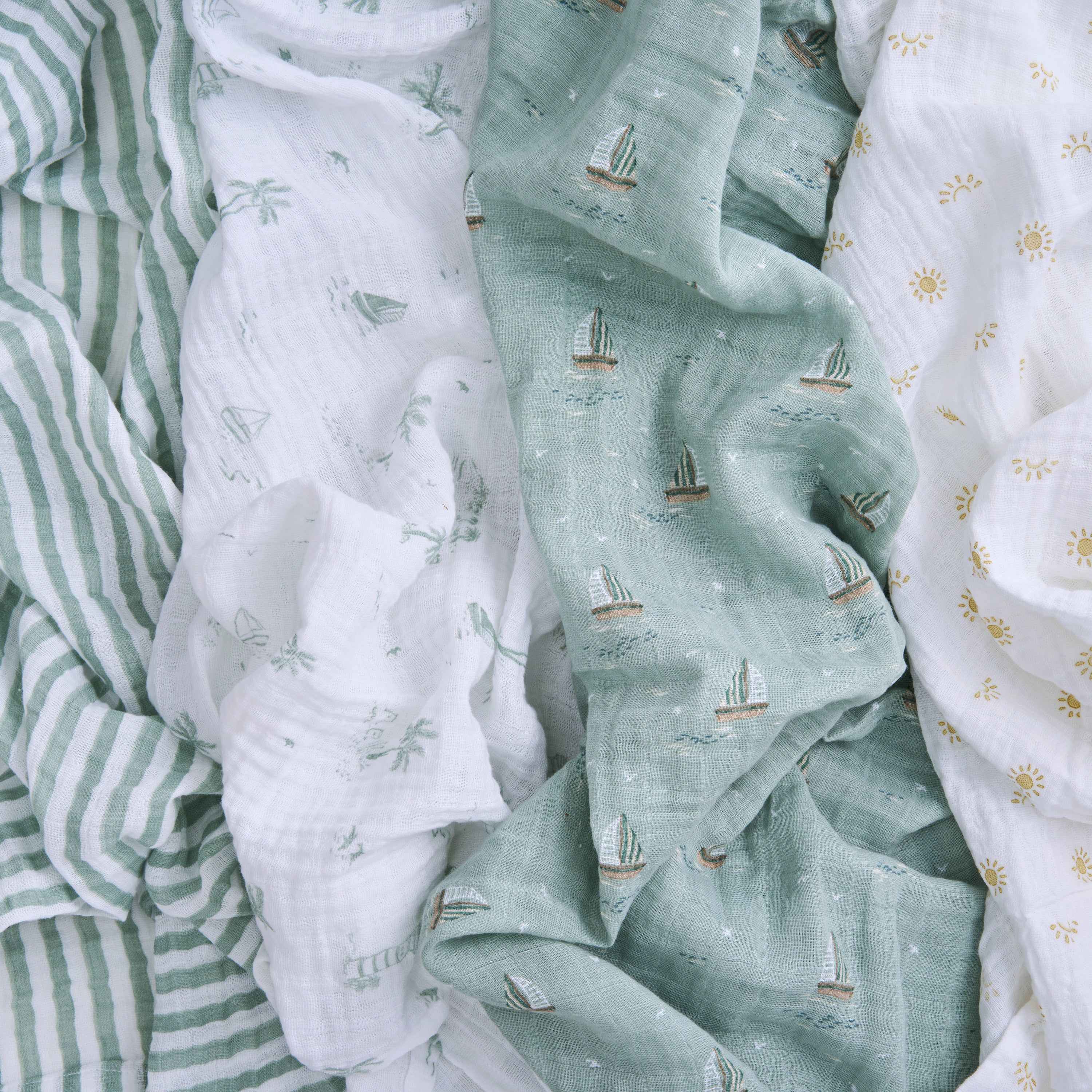 Organic Cotton Muslin Swaddle Blanket 4 Pack