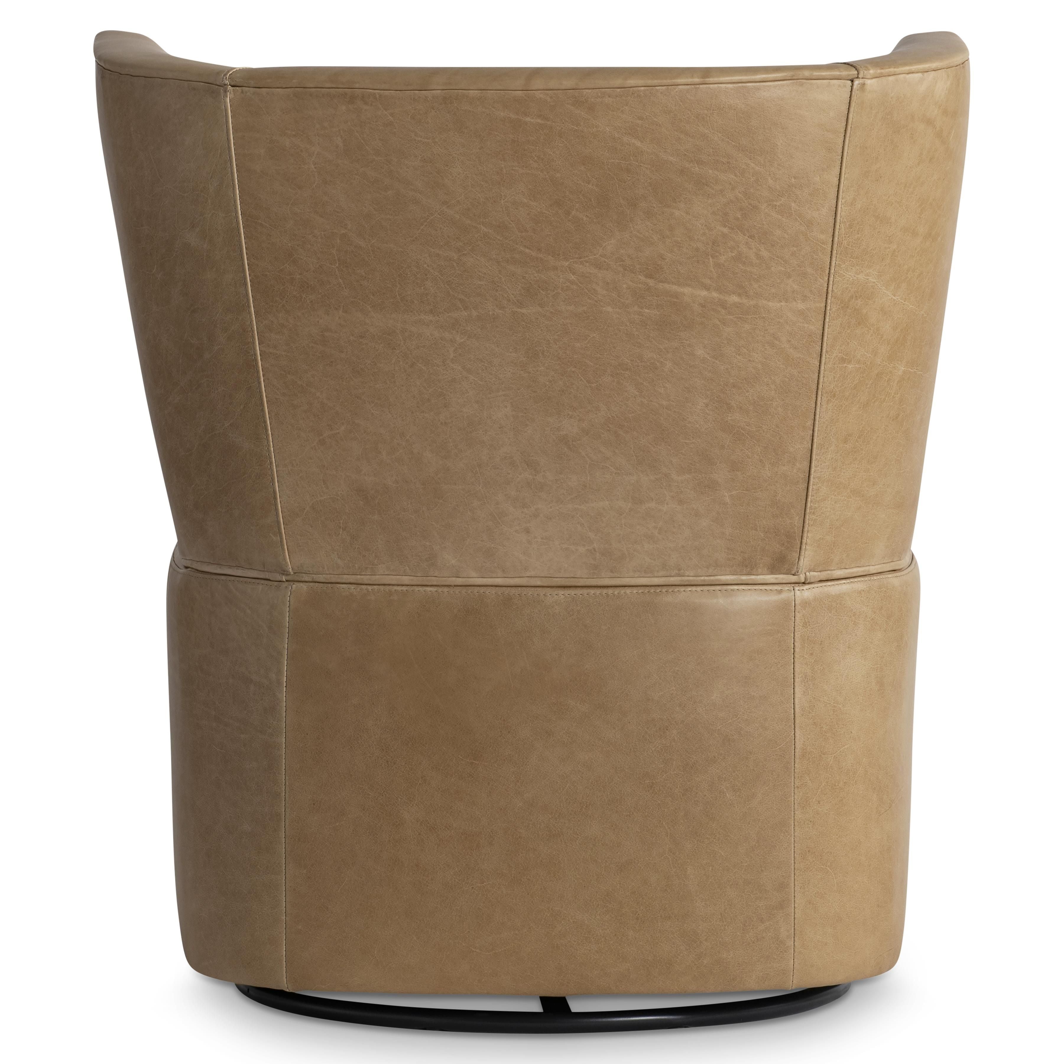 Bernhardt Oliver Leather Swivel Chair