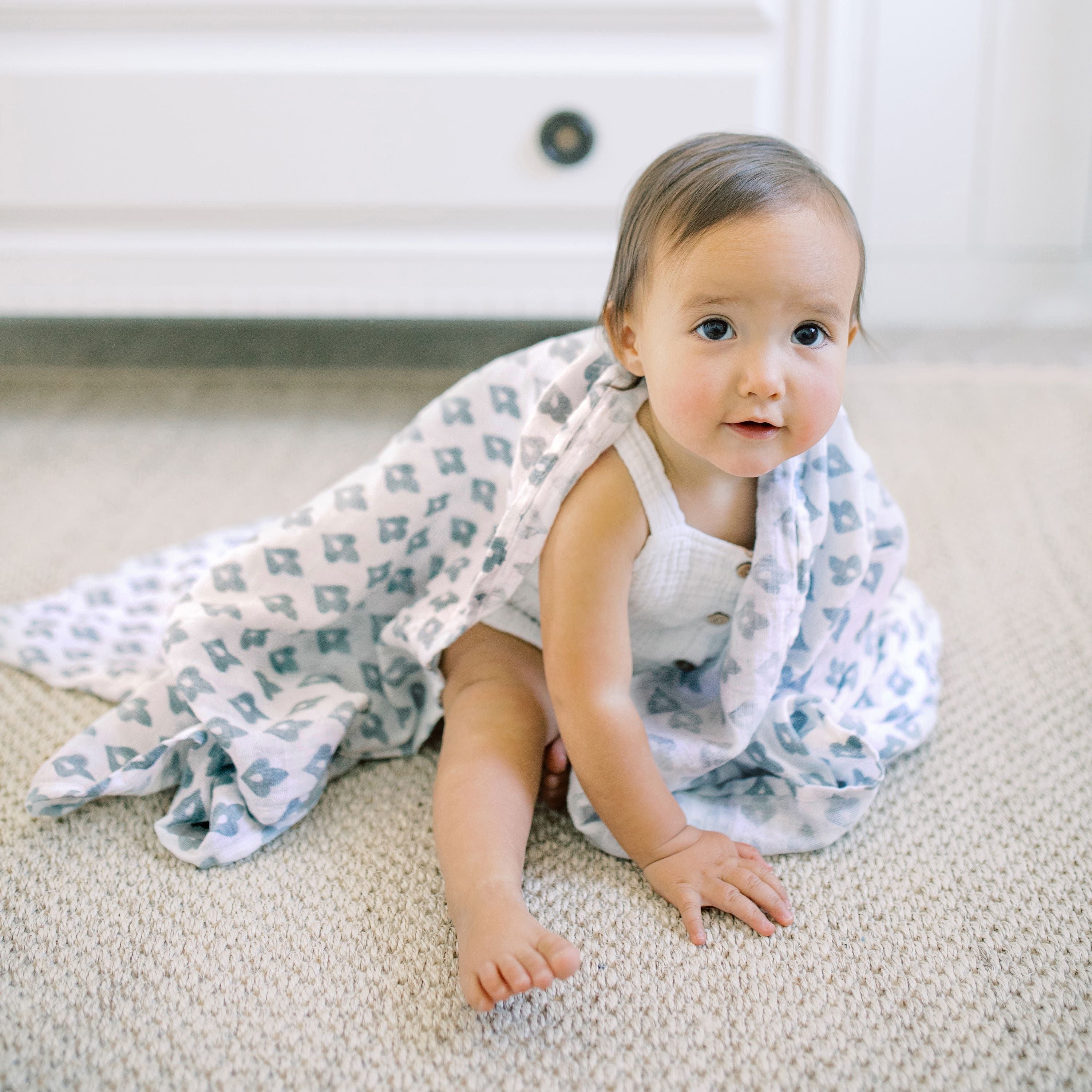 Boutique 100% Cotton Muslin Swaddle Blanket 4 Pack