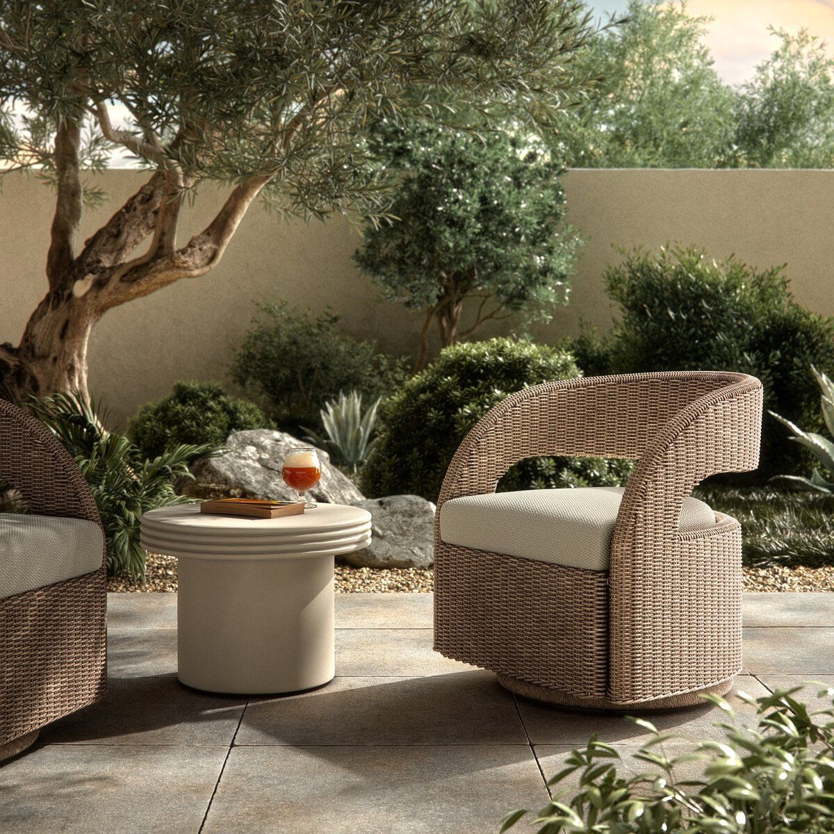Hawkins Outdoor Swivel Chair