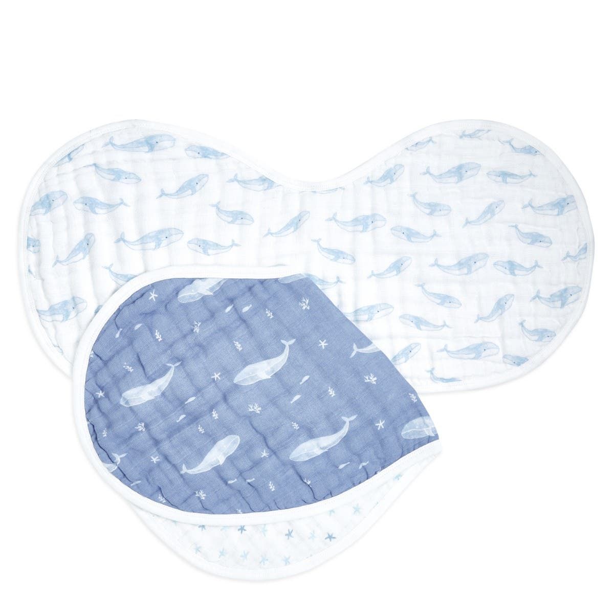 Organic Cotton Muslin Burpy Bibs 2 Pack