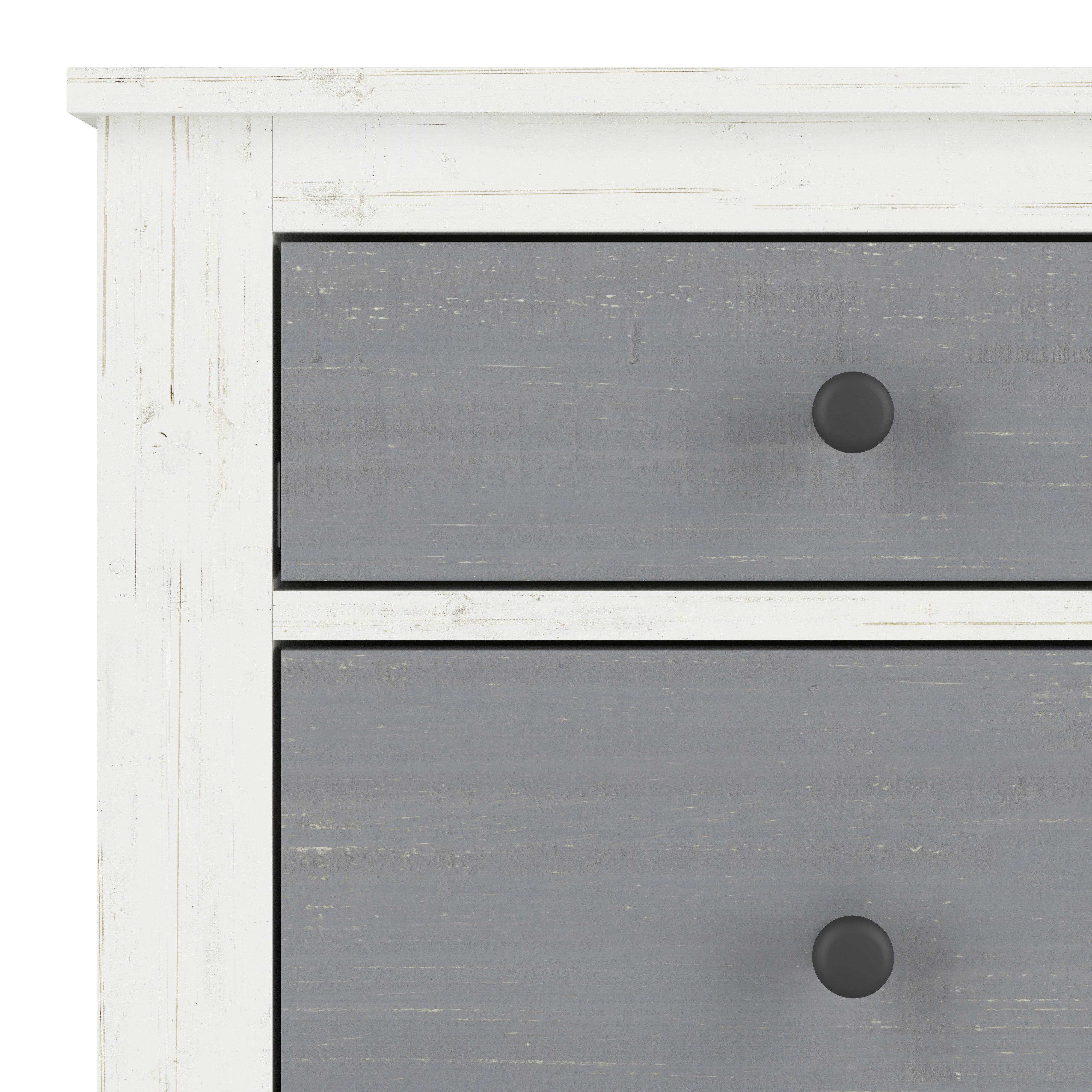 Ocean Grove Double Dresser, White/Gray