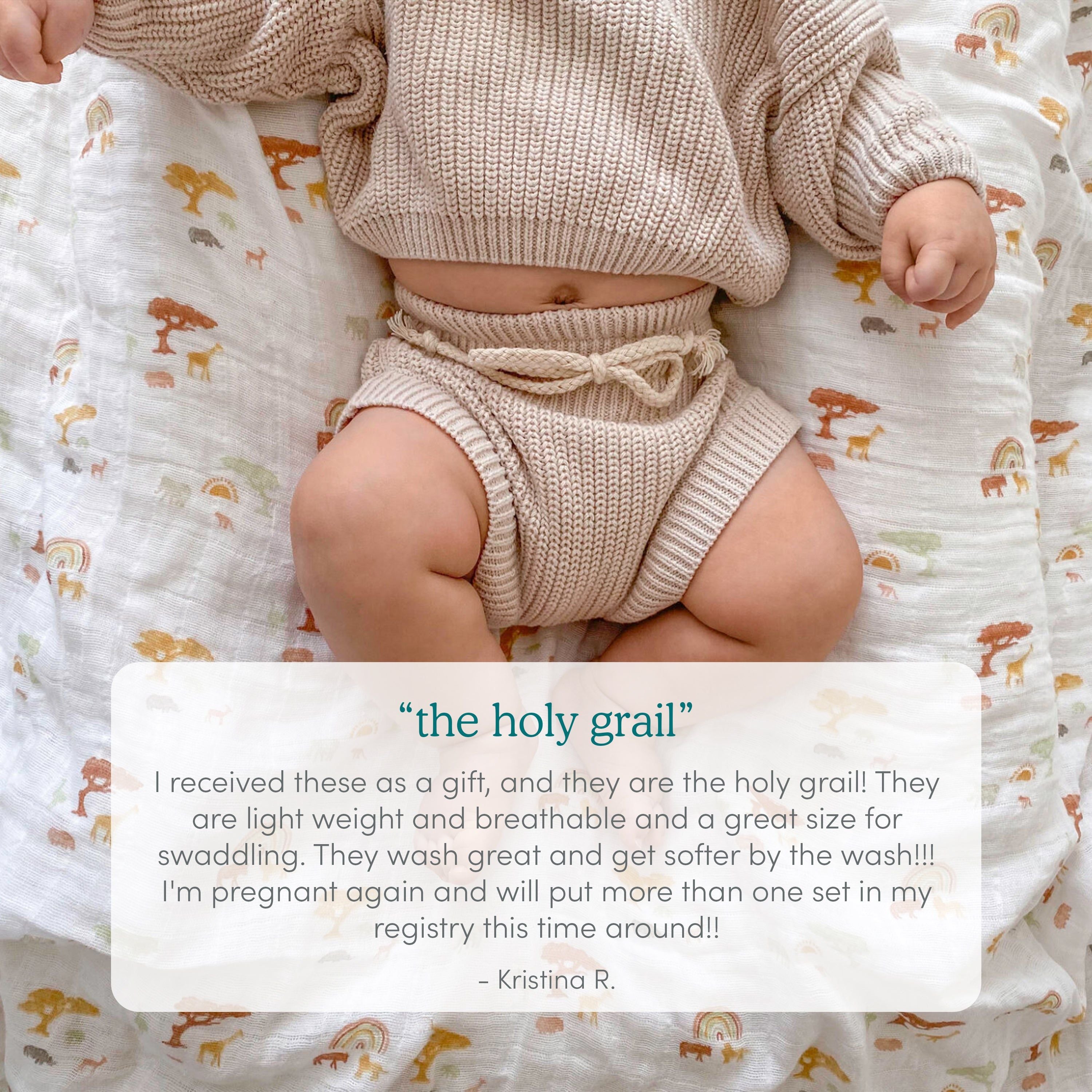 Boutique 100% Cotton Muslin Swaddle Blanket