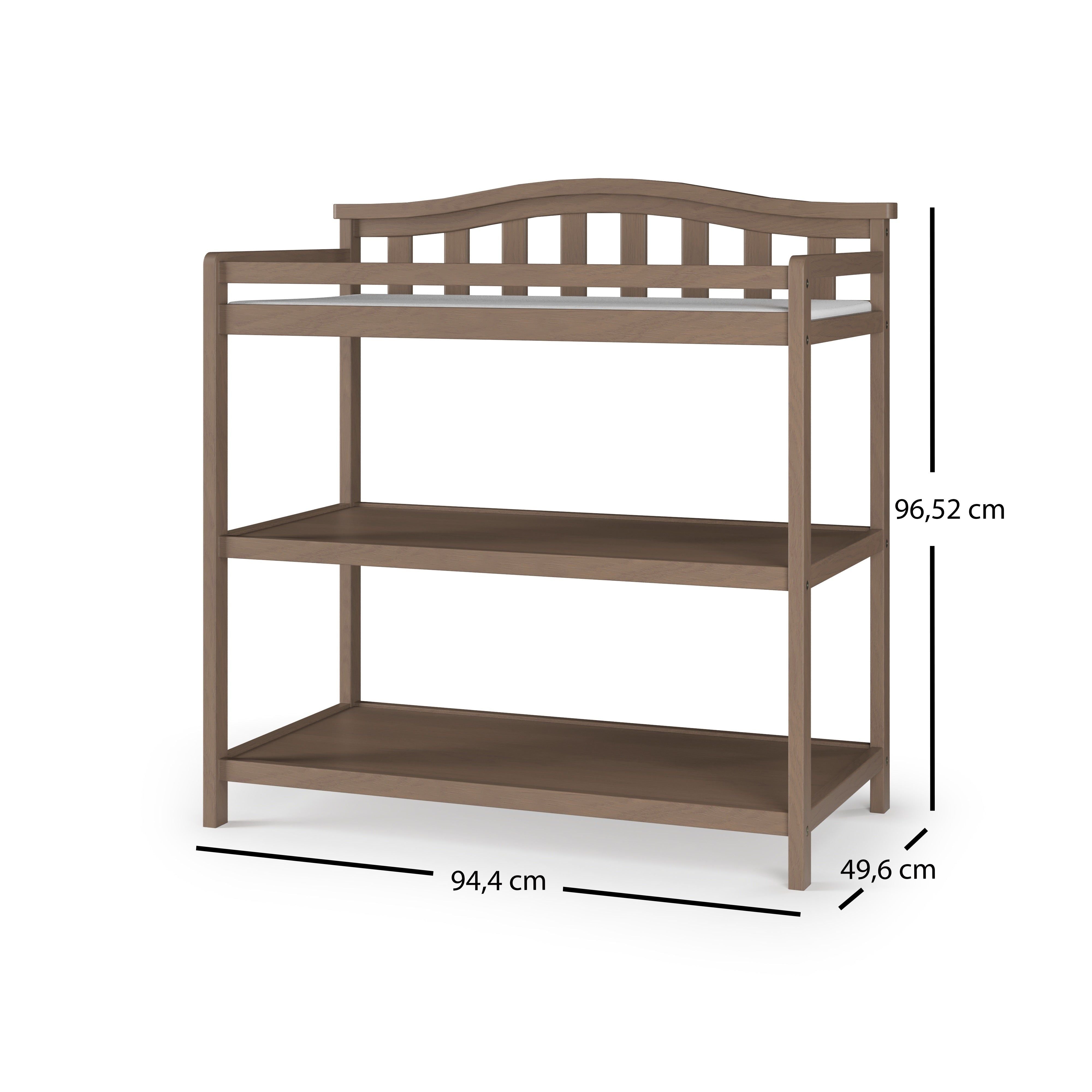 Arch Top Baby Changing Table - Dusty Heather