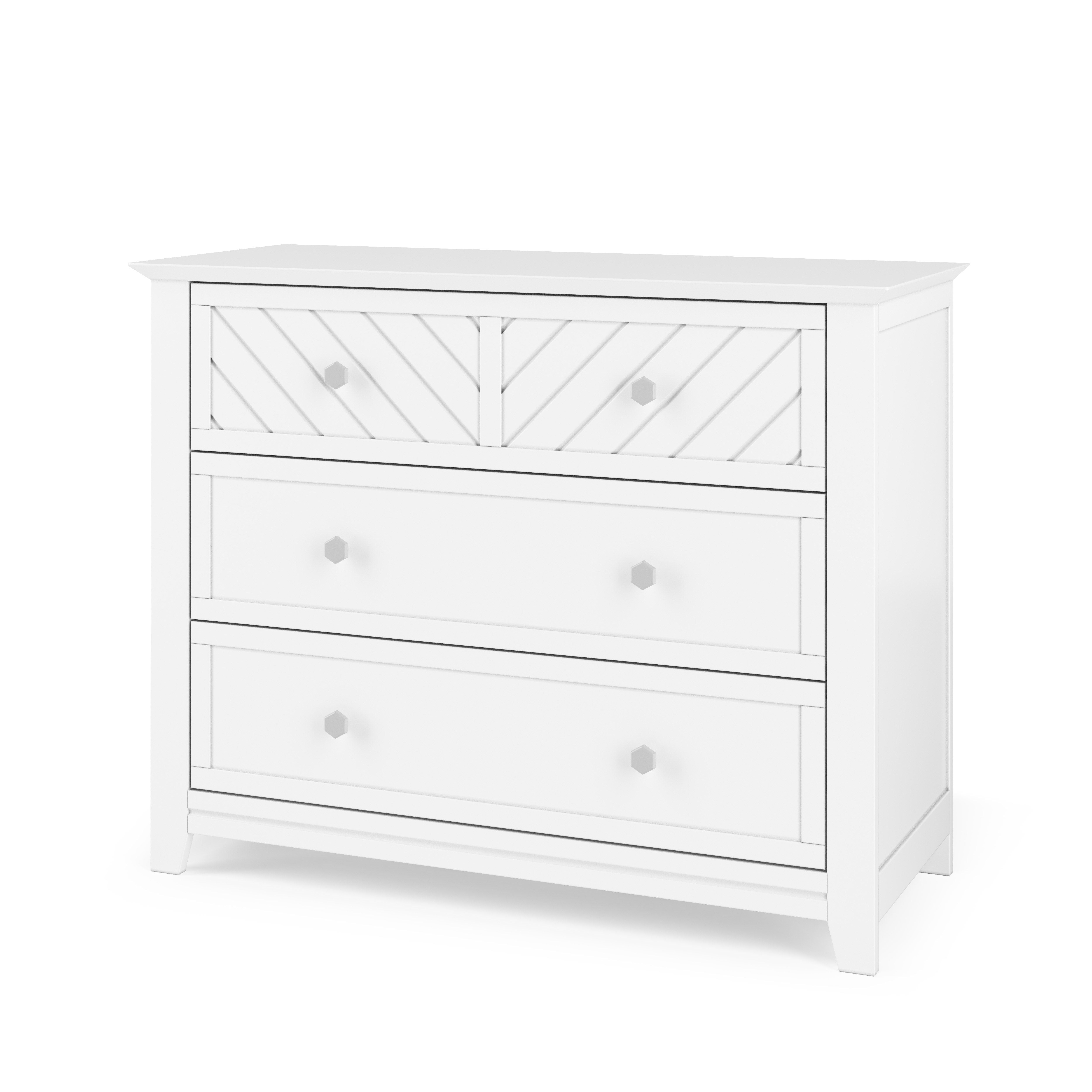 Atwood 3-Drawer Dresser, Matte White