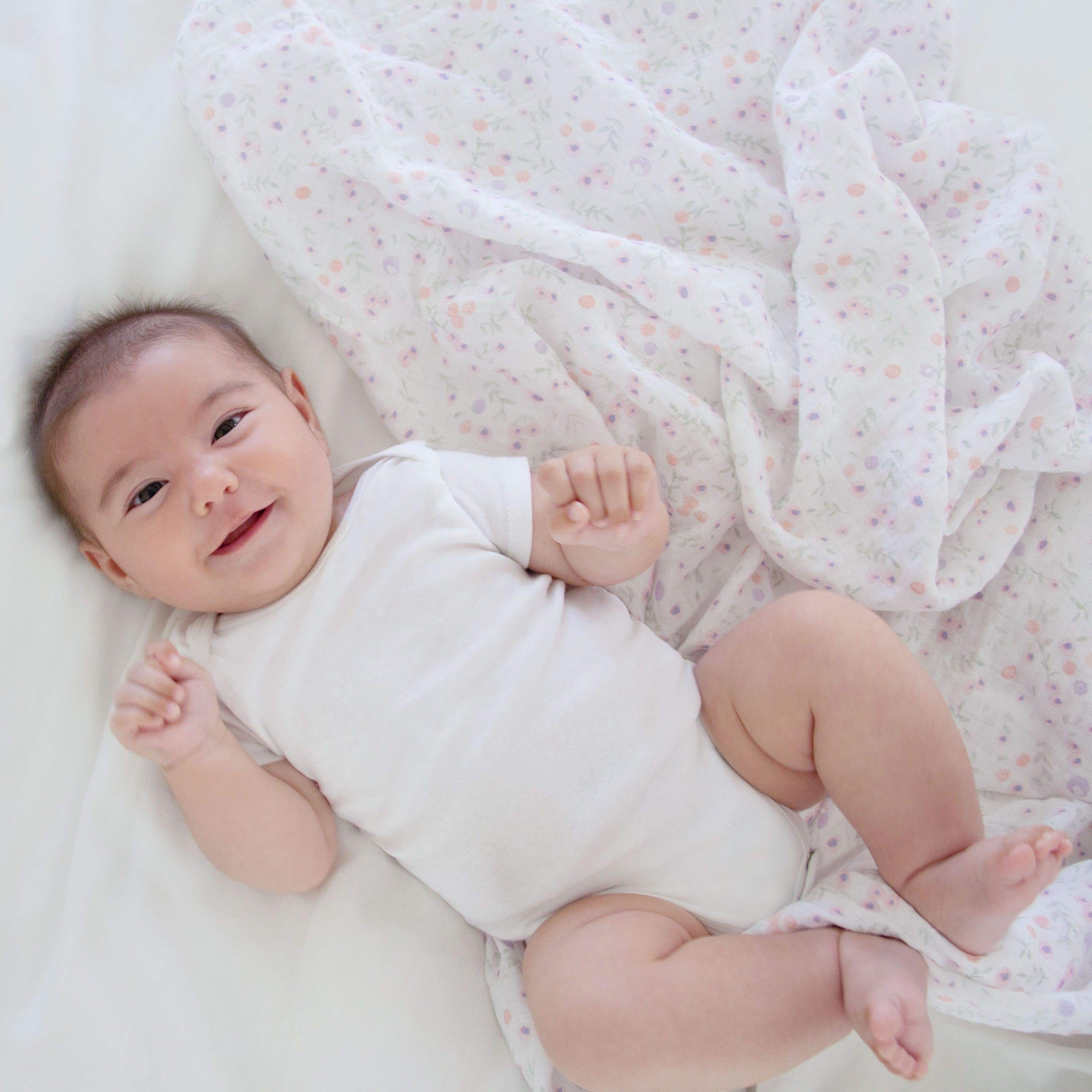 Boutique 100% Cotton Muslin Swaddle Blanket 4 Pack