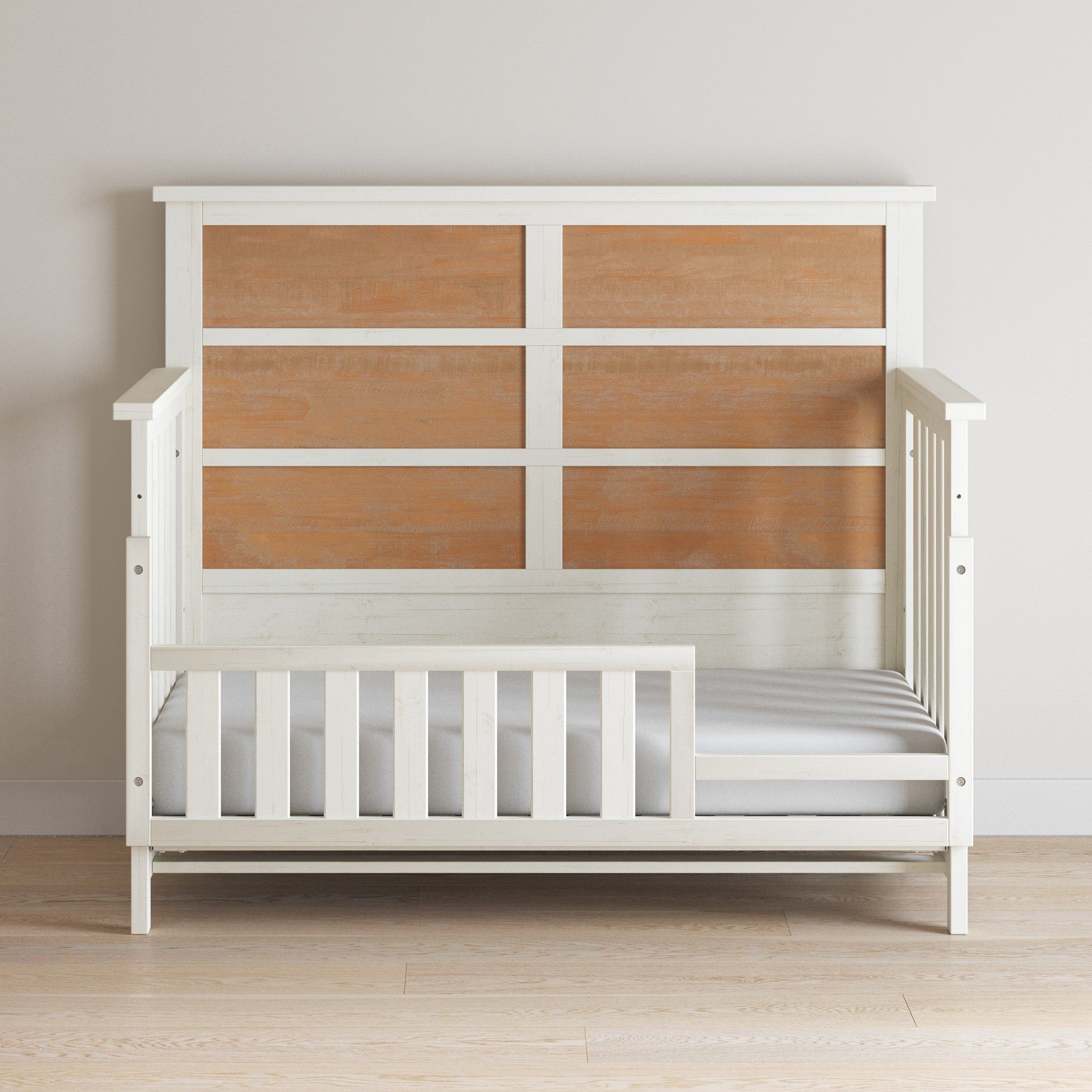 Toddler Guard Rail, White/Brown