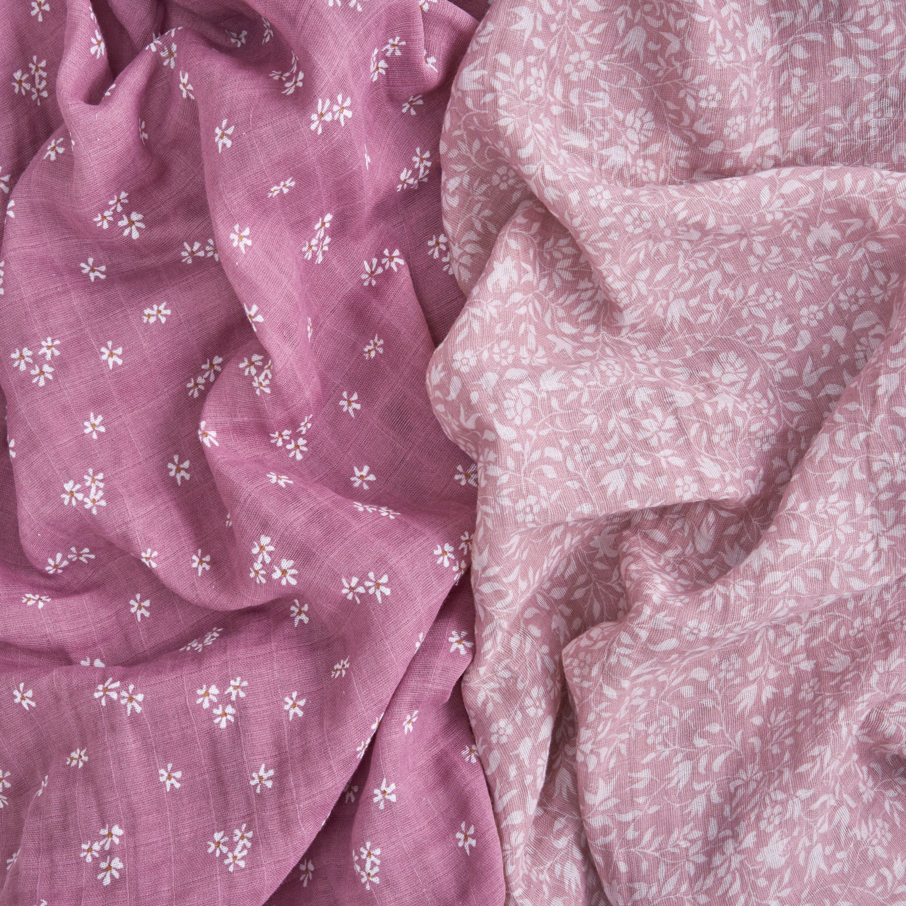 Organic Cotton Muslin Swaddle Blanket 2 Pack