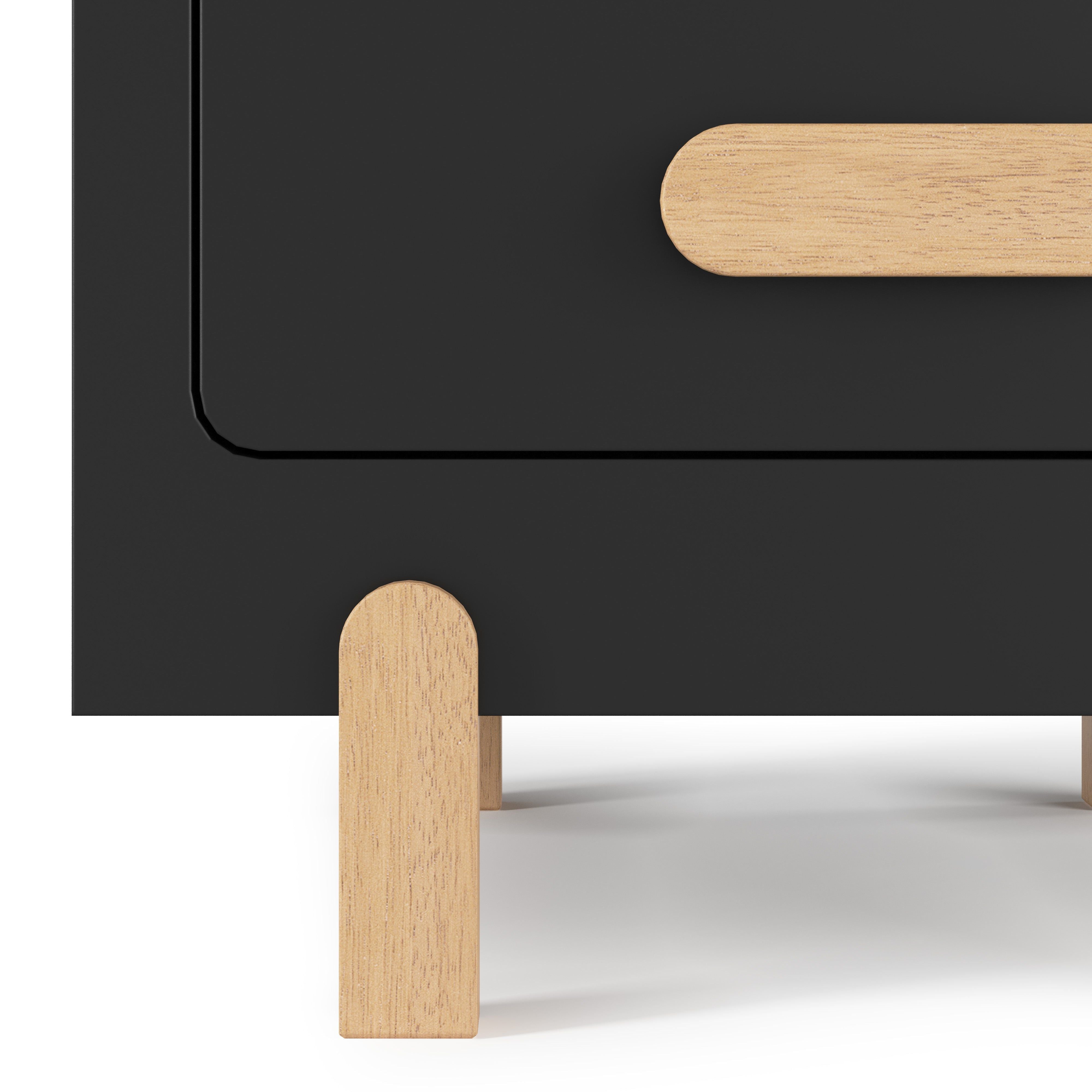 Park Heights Night Stand - Caviar Black