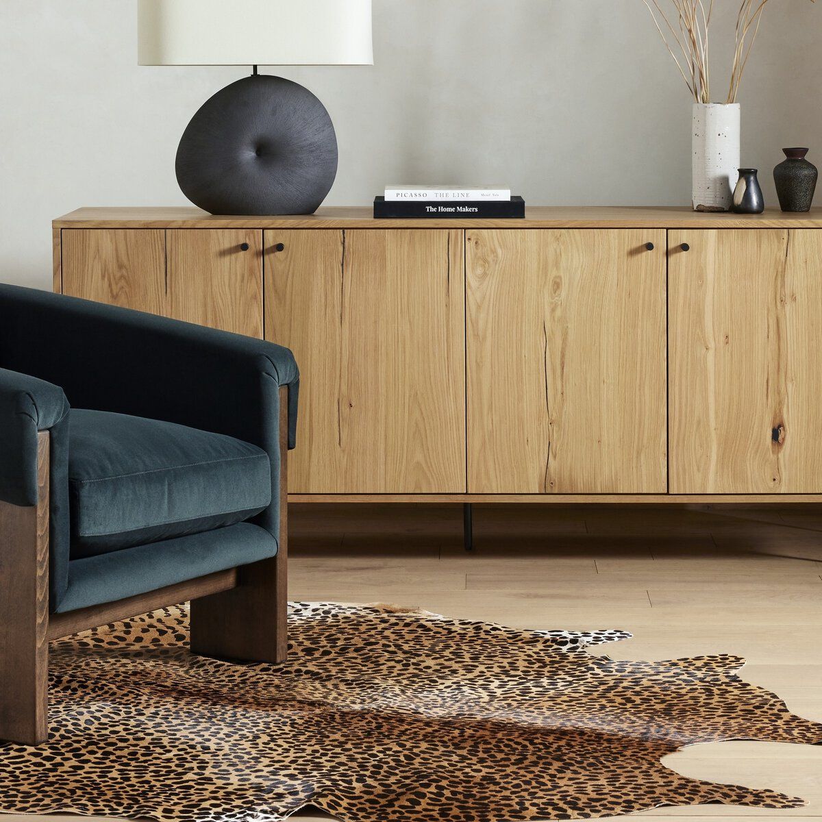Leopard Printed Hide Rug