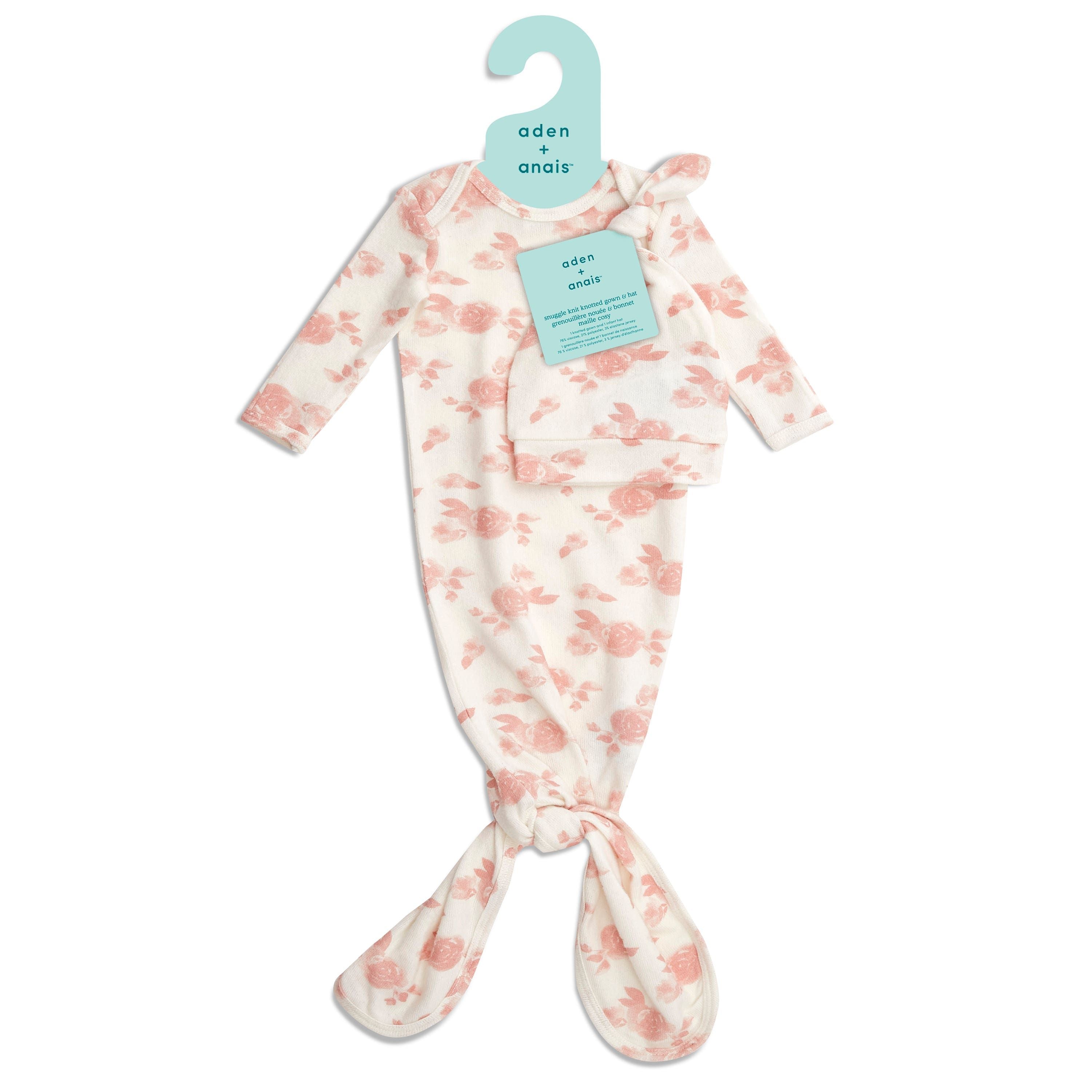 Snuggle Knit™ Newborn Gown and Hat Set