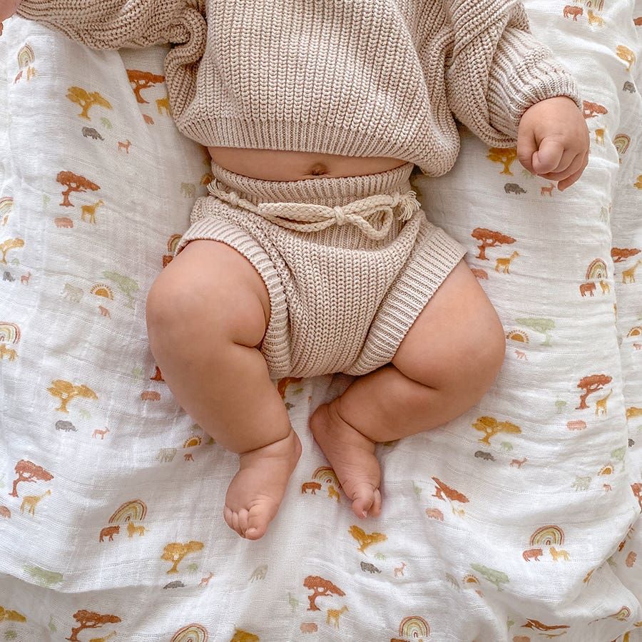Boutique 100% Cotton Muslin Swaddle Blanket 4 Pack