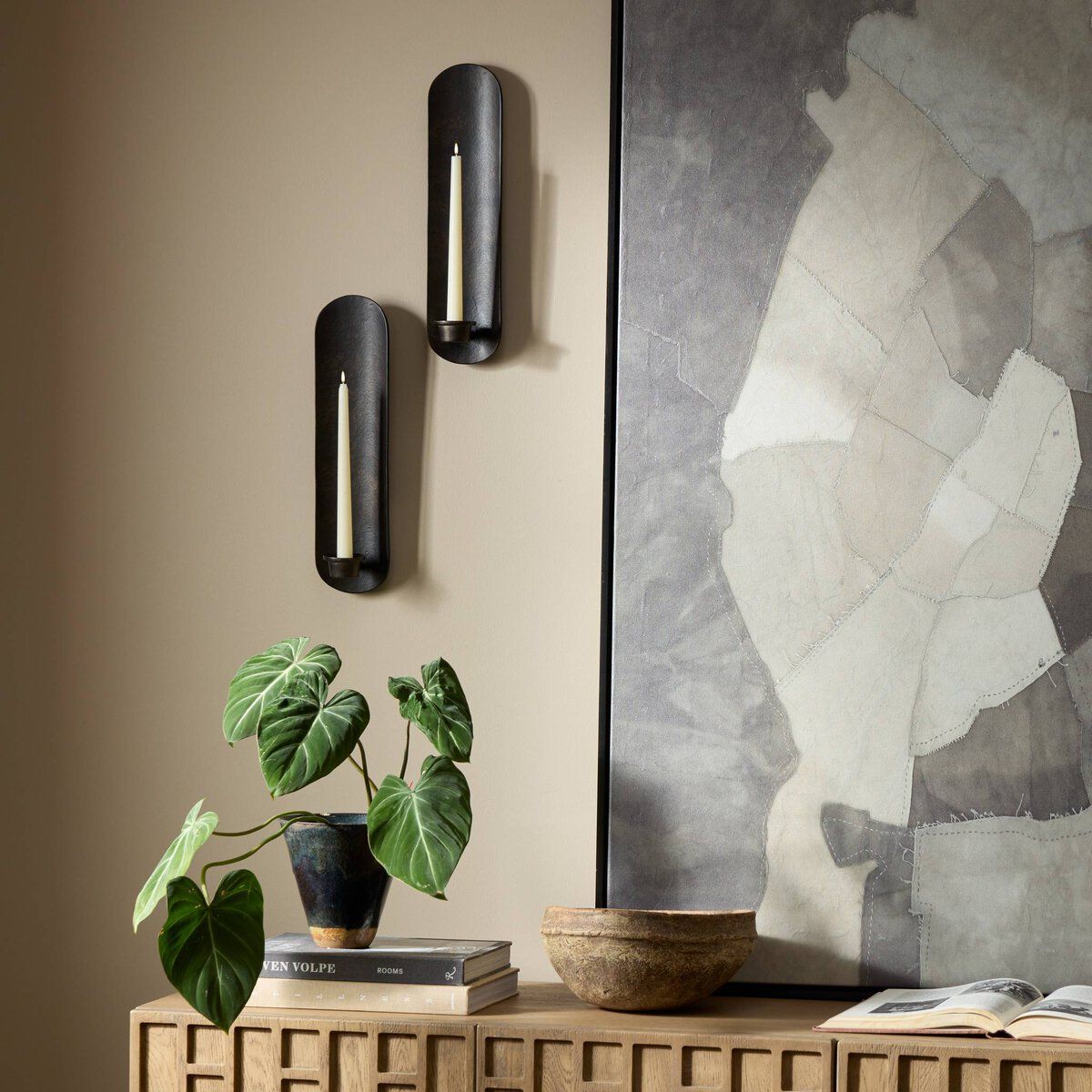 Pilla Wall Mounted Candle Holder-set Of 2