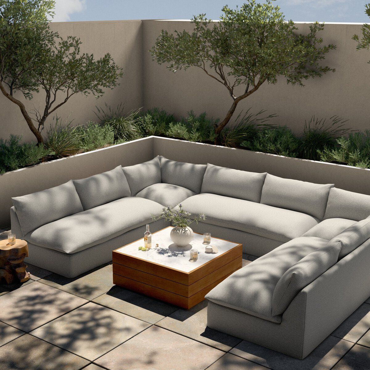 Grant Outdoor 5-piece Sectional