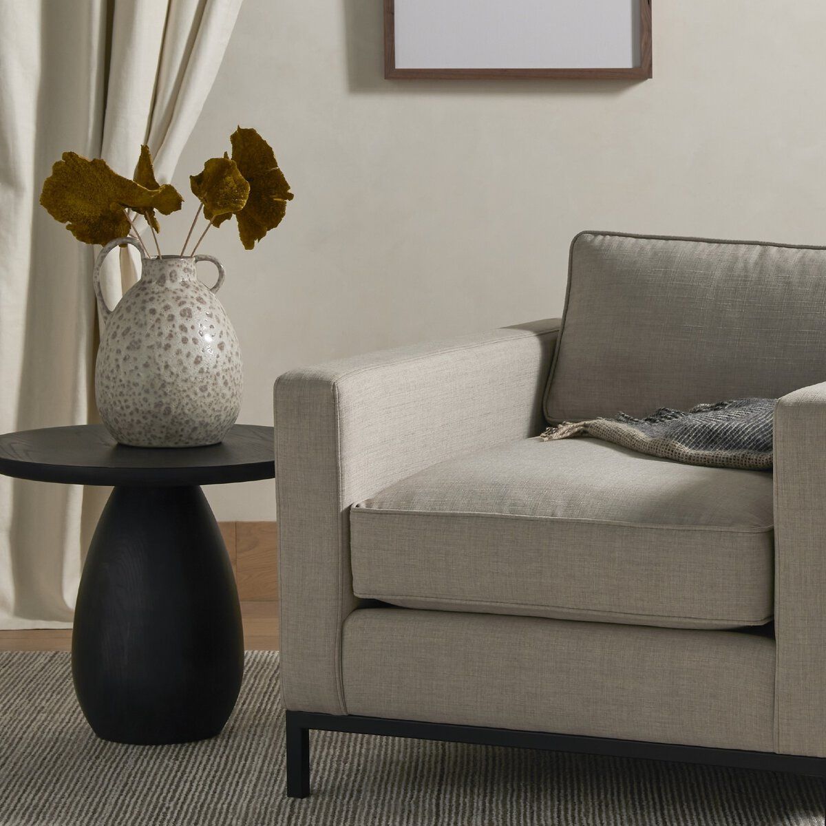 Merla Wood End Table-tall