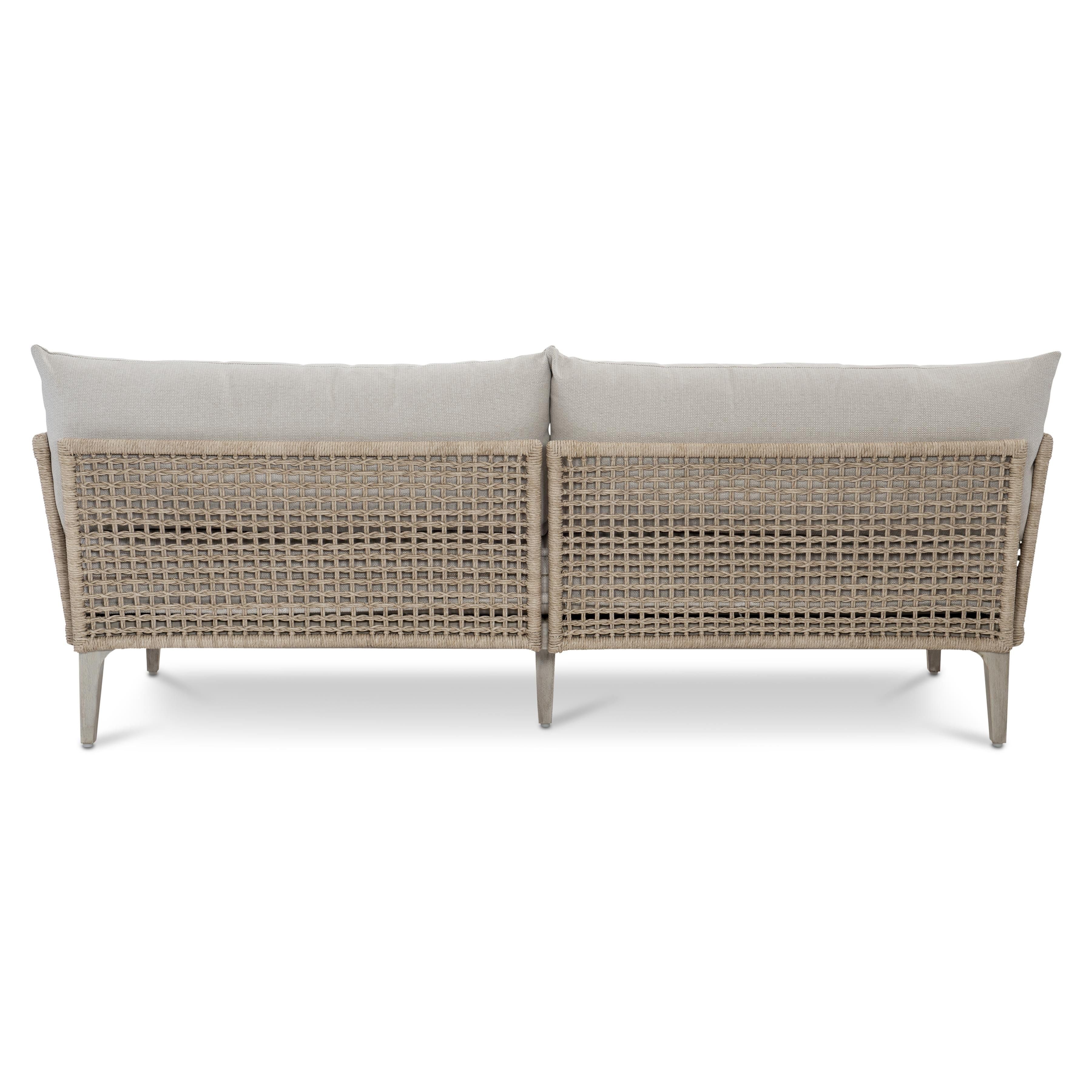 Bernhardt Catalonia Outdoor Sofa with Teak Frame and Wicker