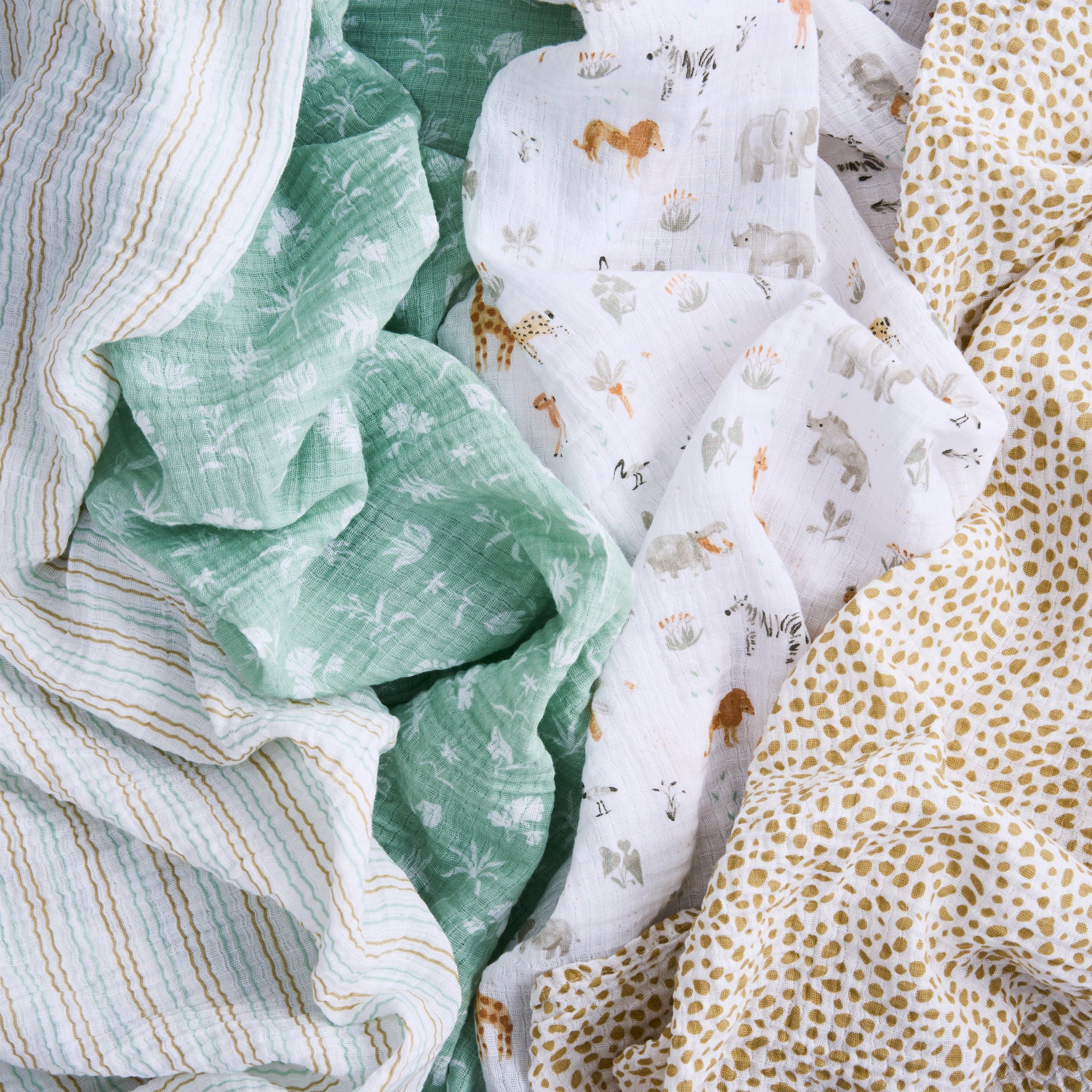 Essentials Cotton Muslin Swaddle Blanket 4 Pack