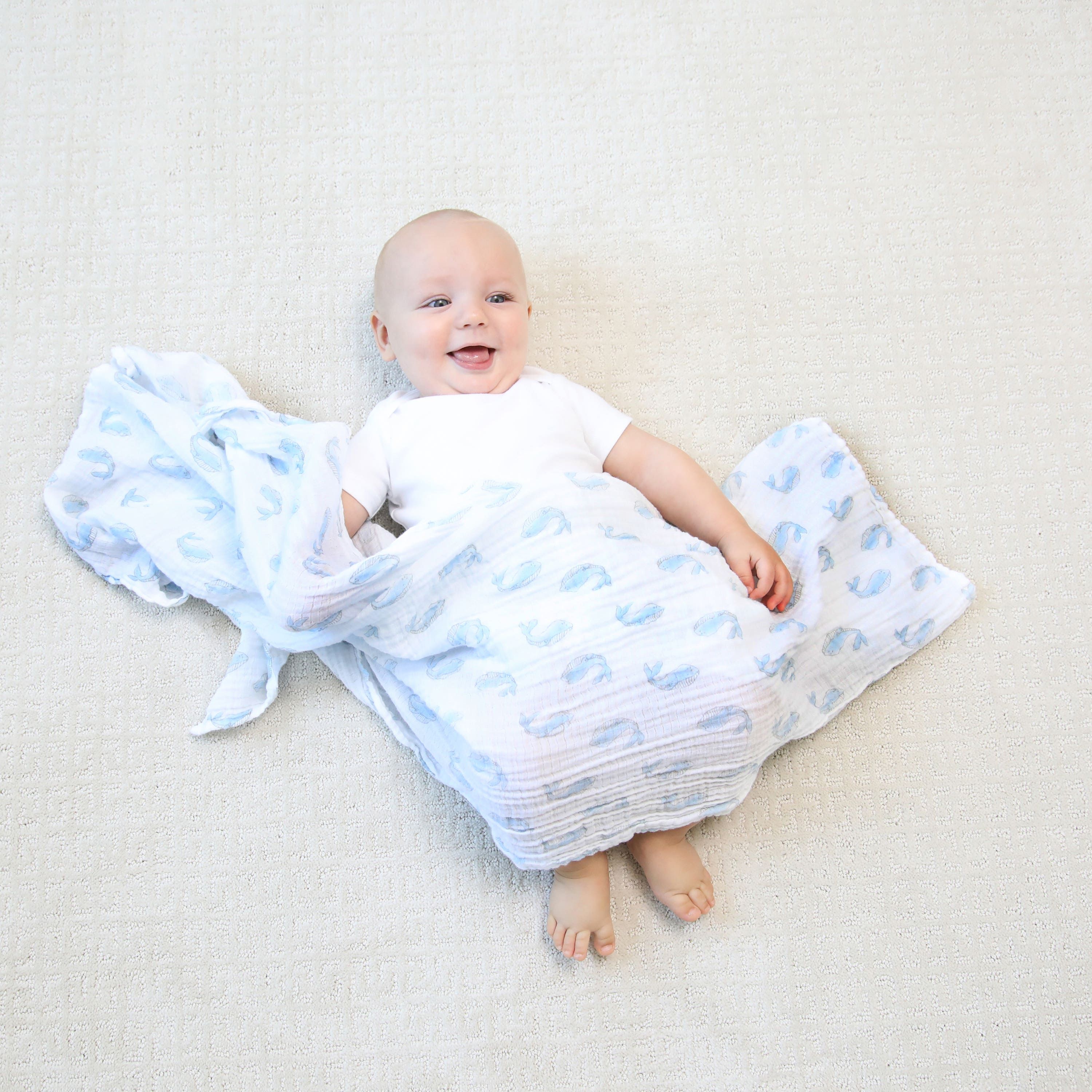 Essentials Cotton Muslin Swaddle Blanket 4 Pack