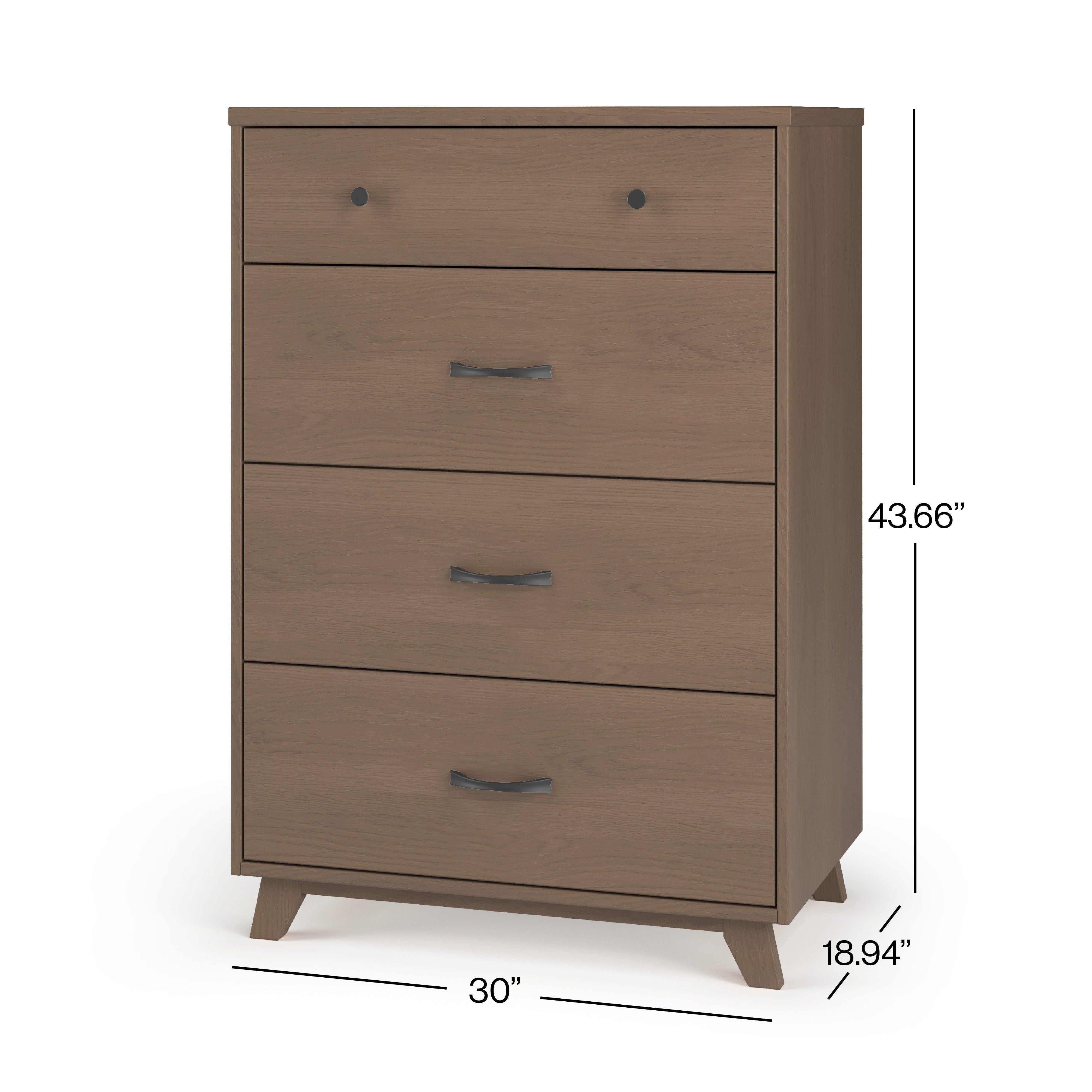 Soho 4 Drawer Chest, Dusty Heather