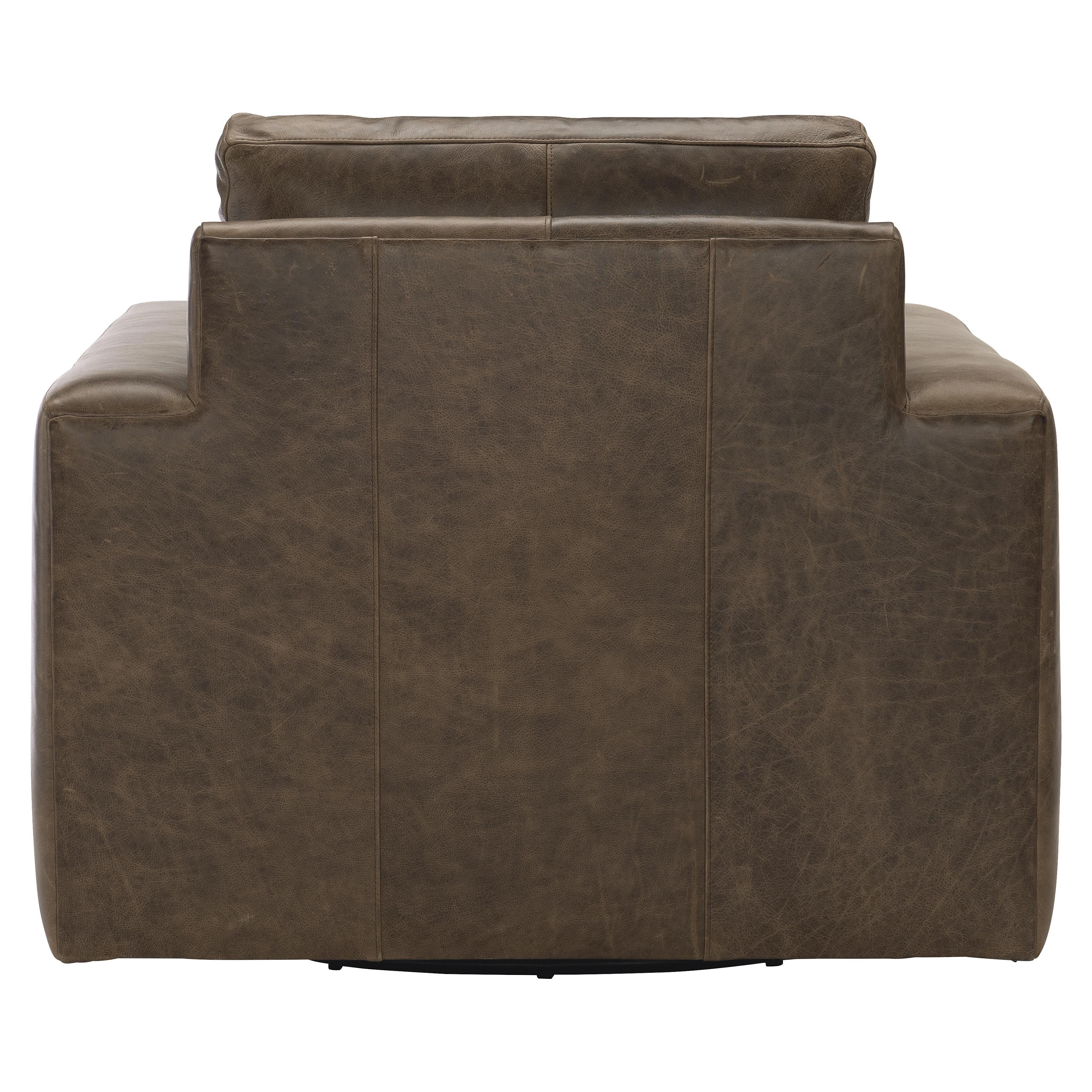 Bernhardt Dawkins Leather Swivel Chair