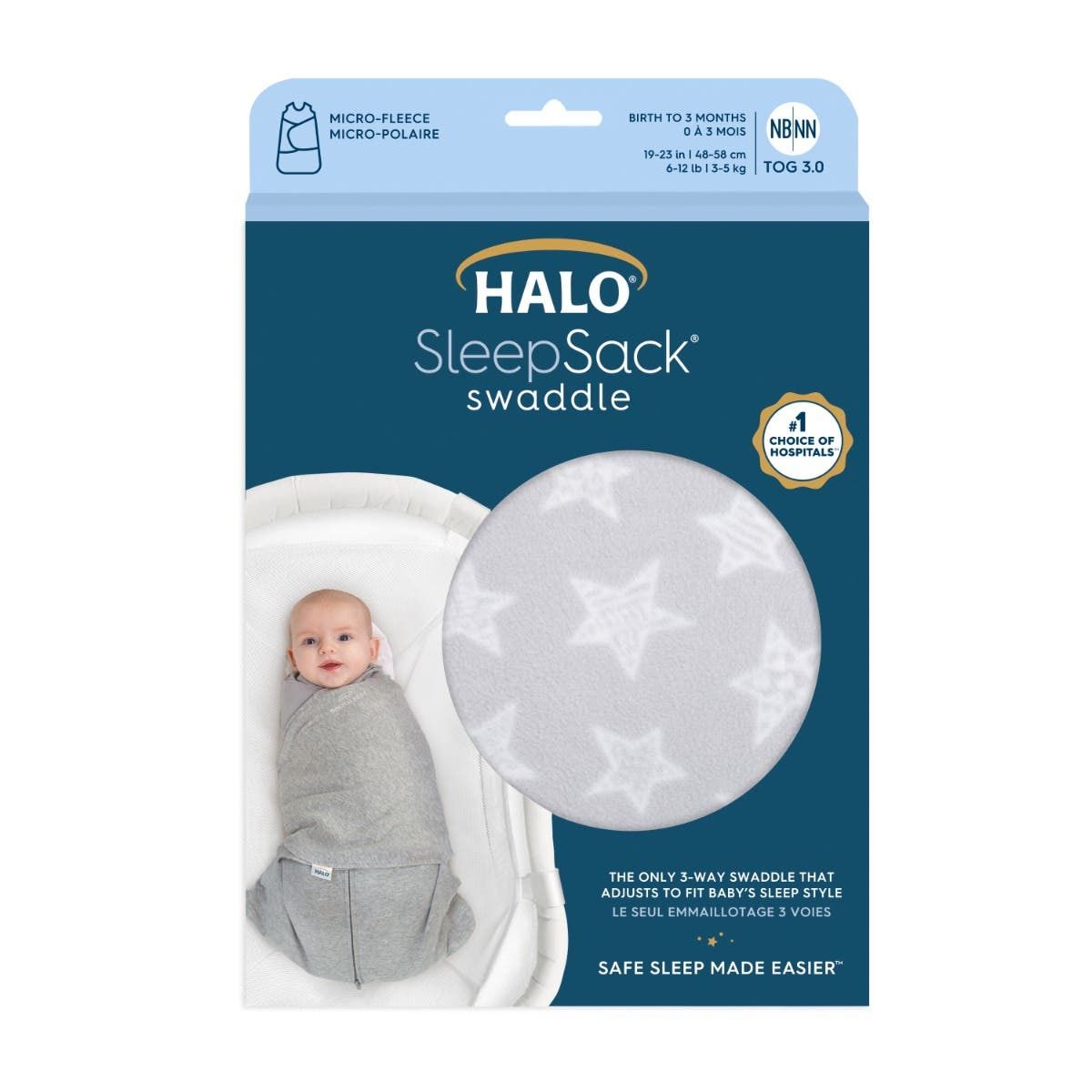 Halo Sleep Swaddle Micro-fleece Tog 3.0