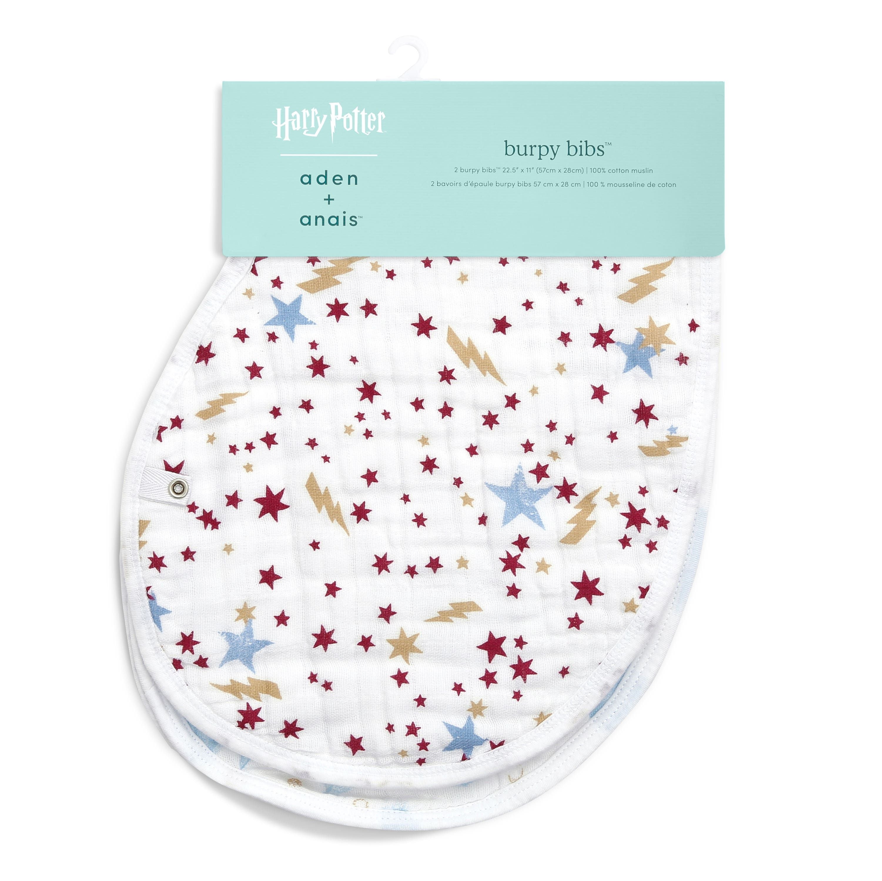 Boutique 100% Cotton Muslin Burpy Bibs 2 Pack