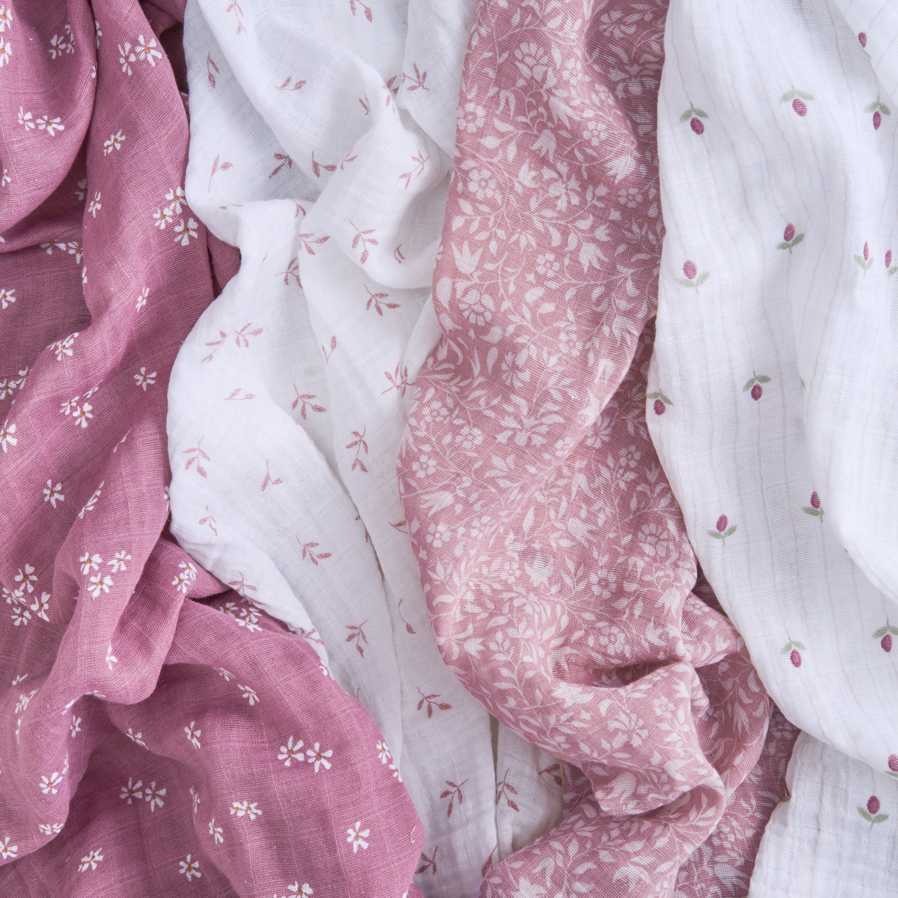 Organic Cotton Muslin Swaddle Blanket 4 Pack
