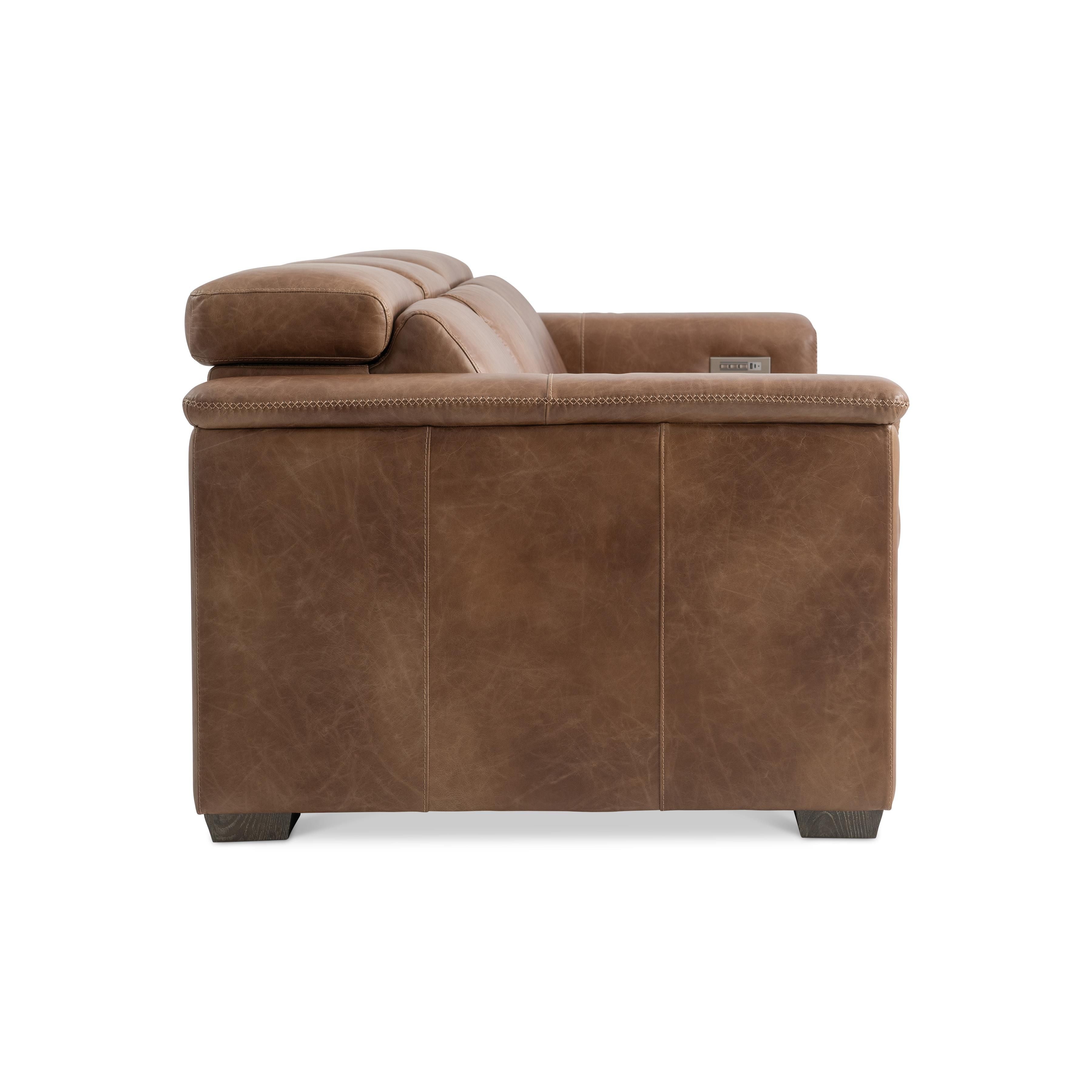 Bernhardt Furniture Lioni Leather Power Motion Sofa