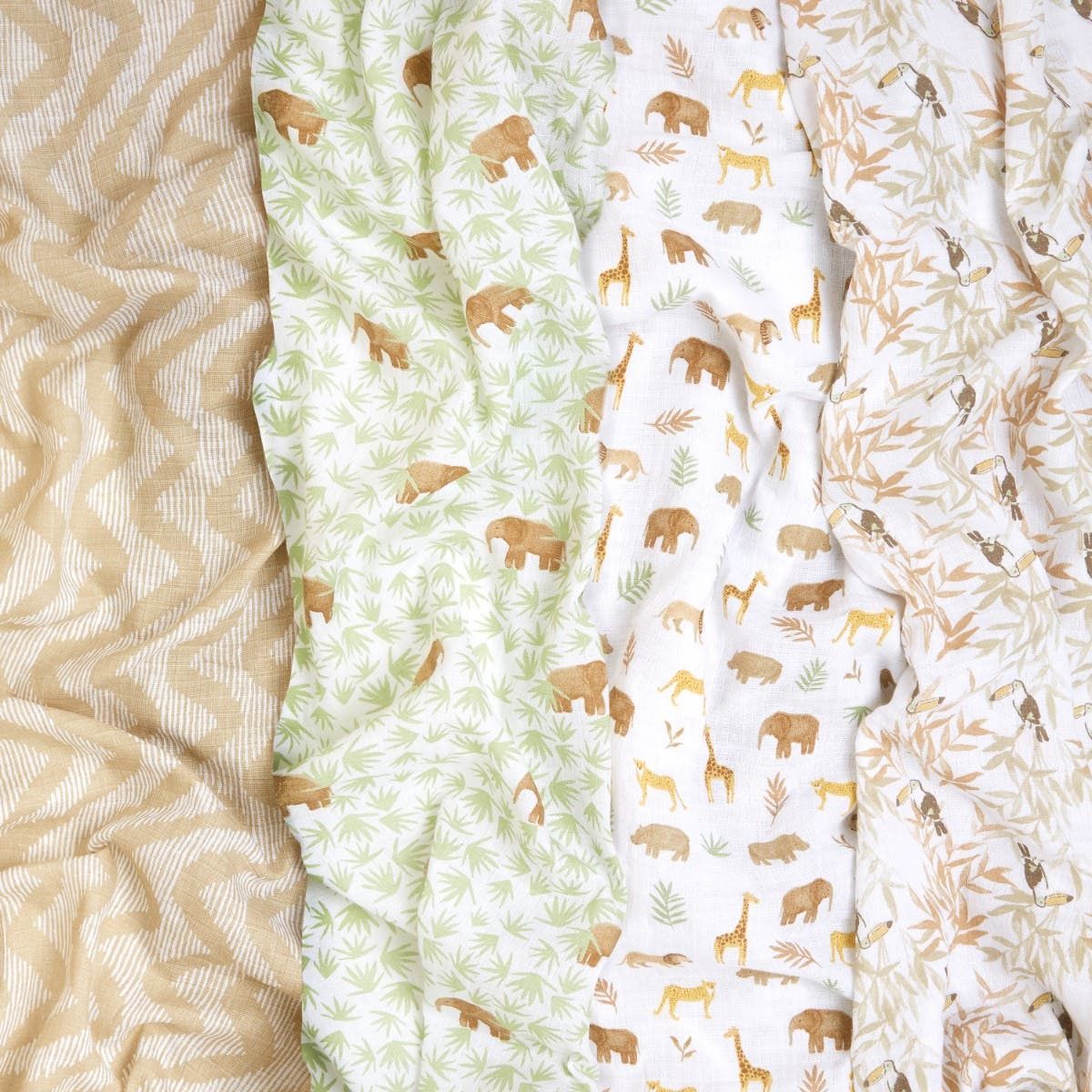 Essentials Cotton Muslin Swaddle Blanket 4 Pack