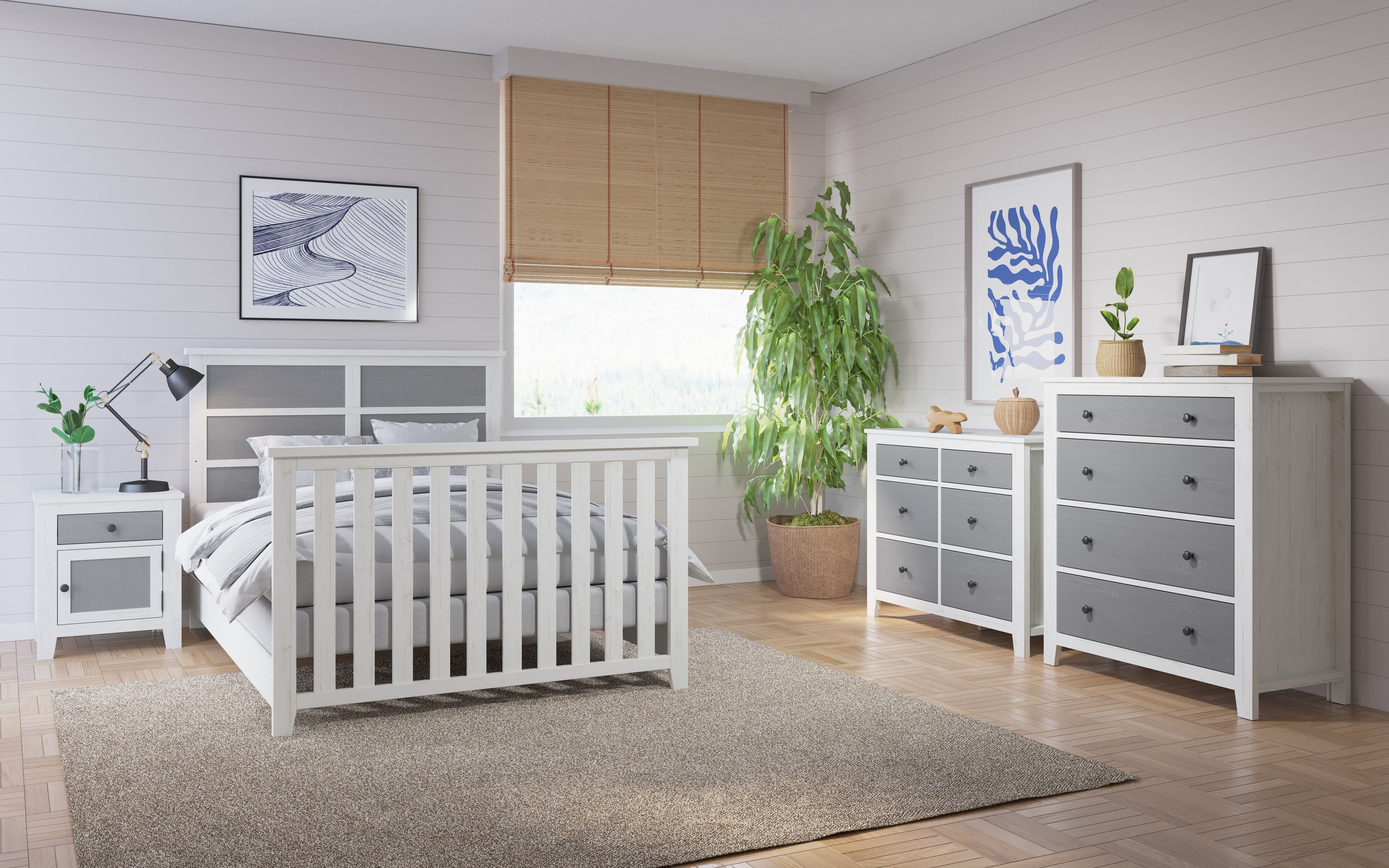 Halo Sleep Full-size Bed Rails in White/Brown Wood