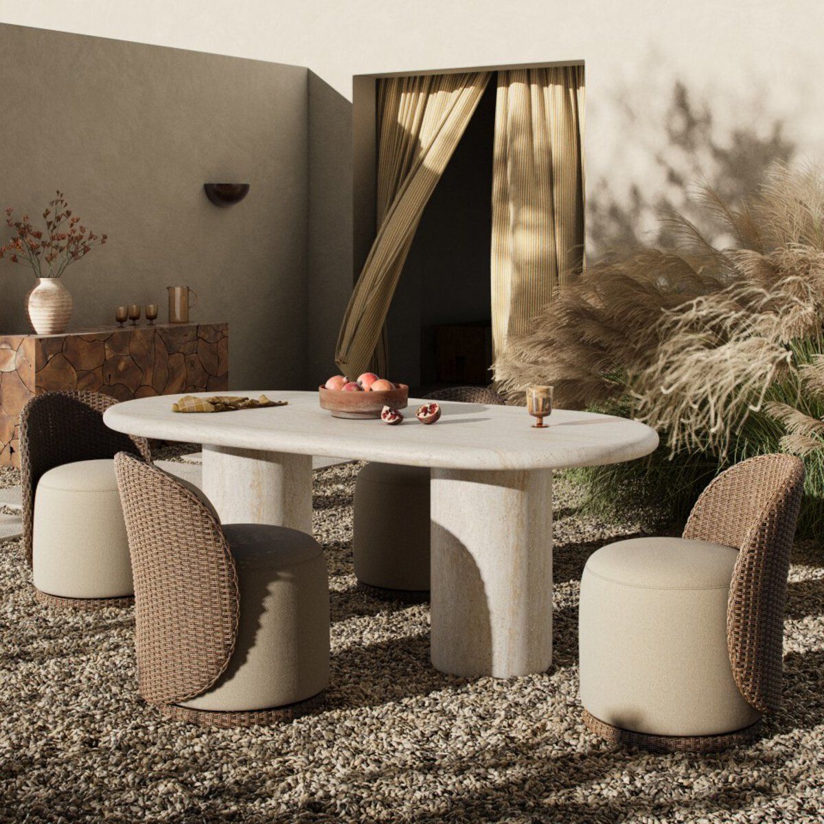 Poole Outdoor Dining Table 78"