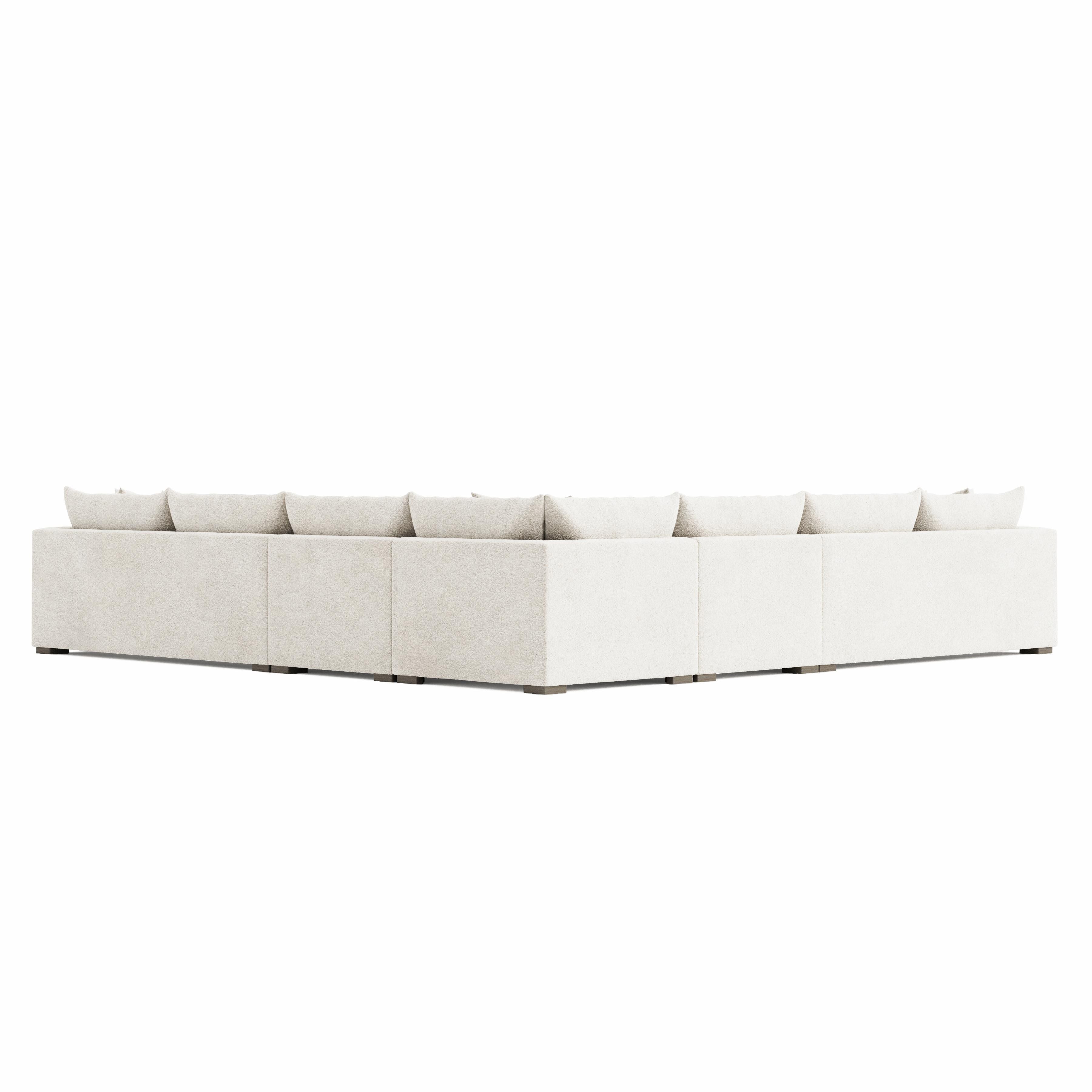 Bernhardt Helena Fabric Sectional Wood Foot