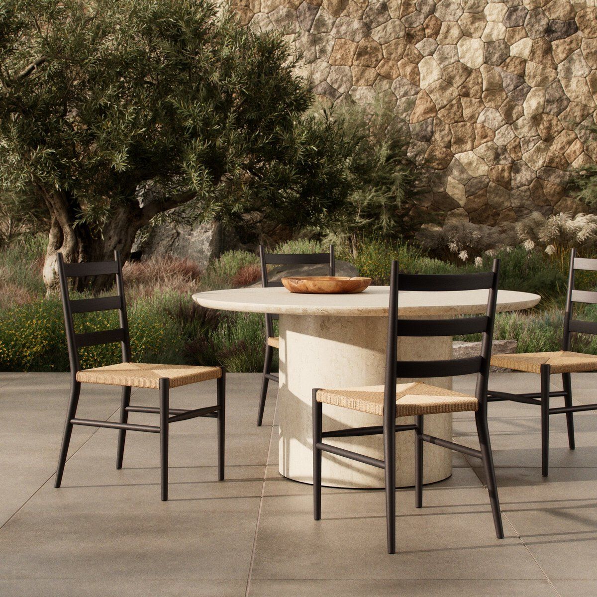 Ladder Back Outdoor Dining Chair