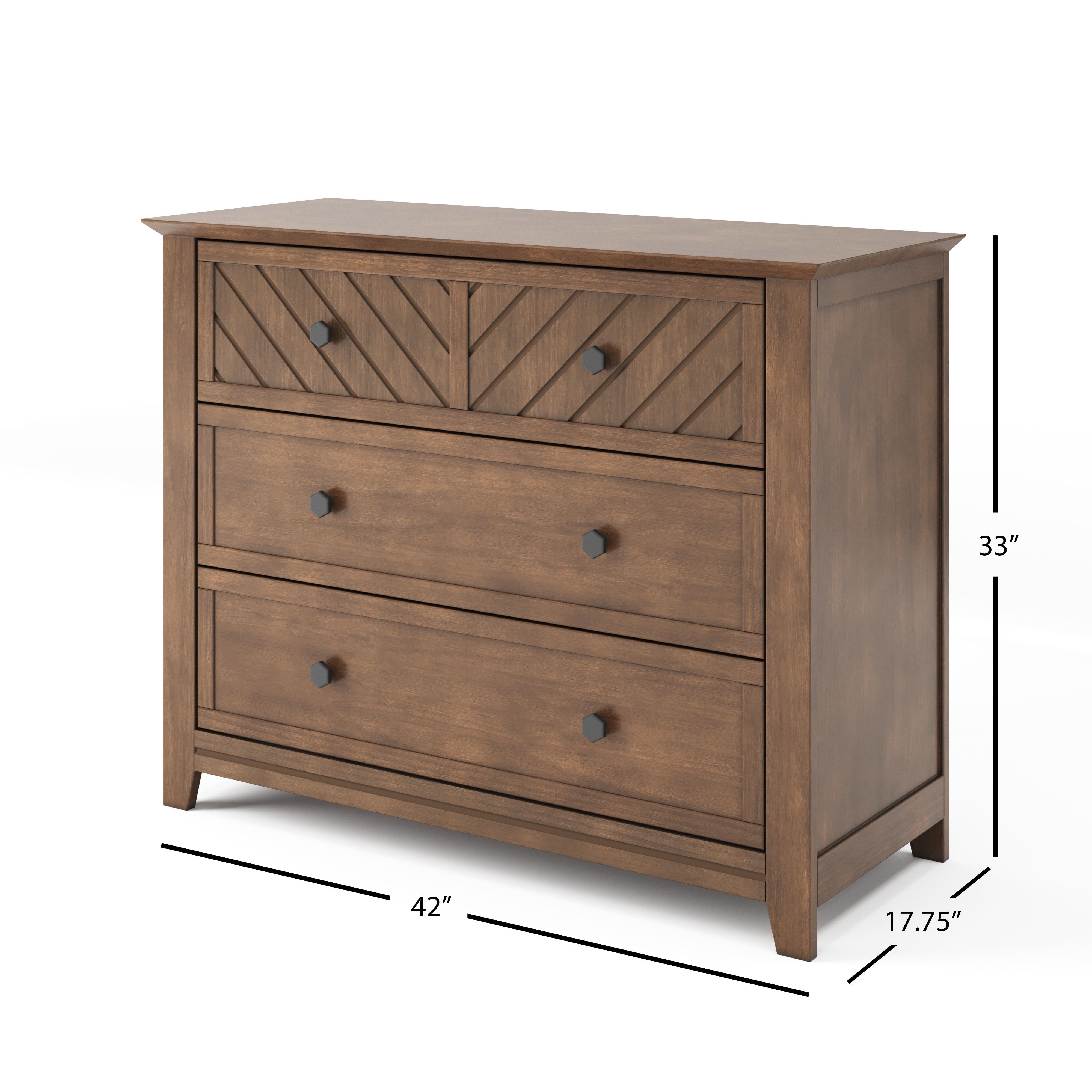 Atwood 3-Drawer Dresser, Cocoa Bean