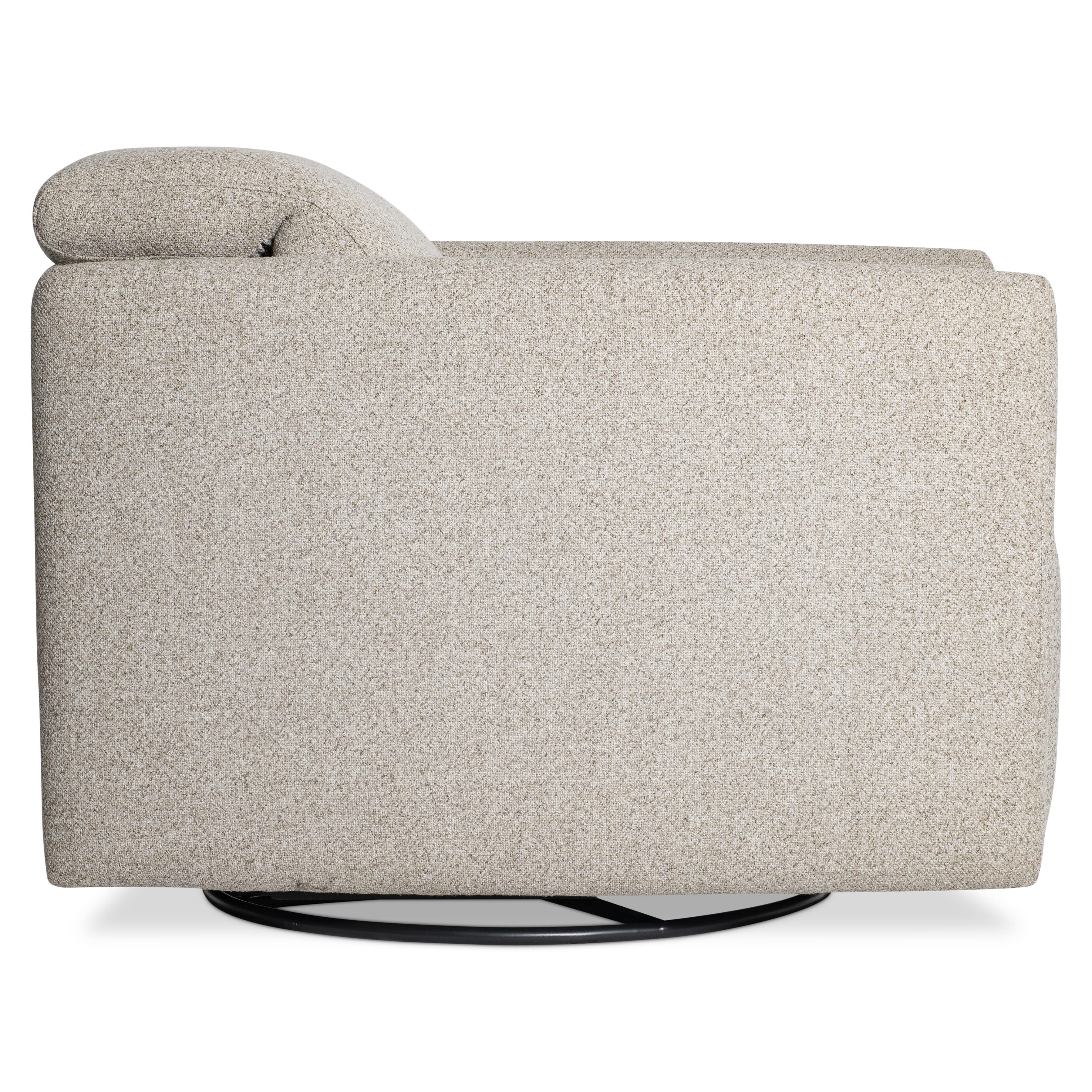 Bernhardt Furniture – Livvy Fabric Power Motion Swivel Chair