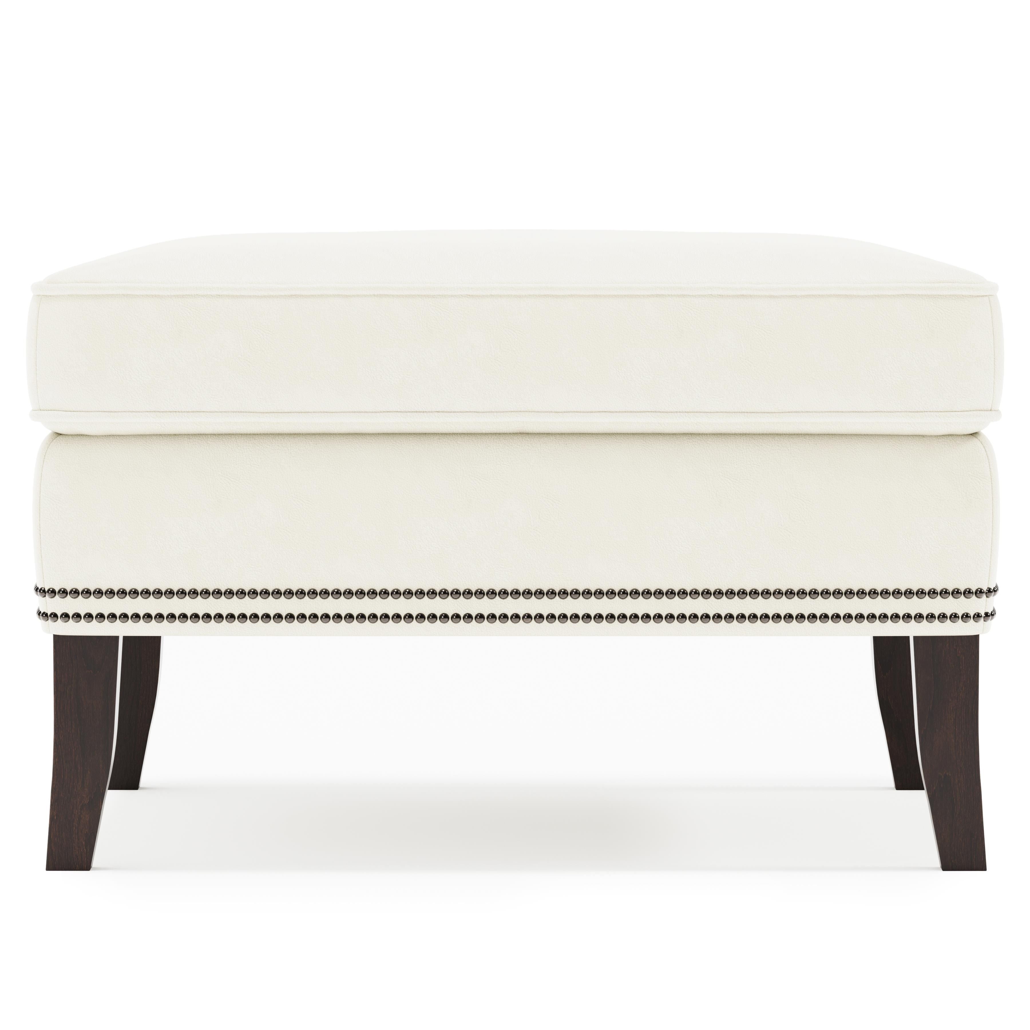 Bernhardt Furniture – Kingston Leather Ottoman
