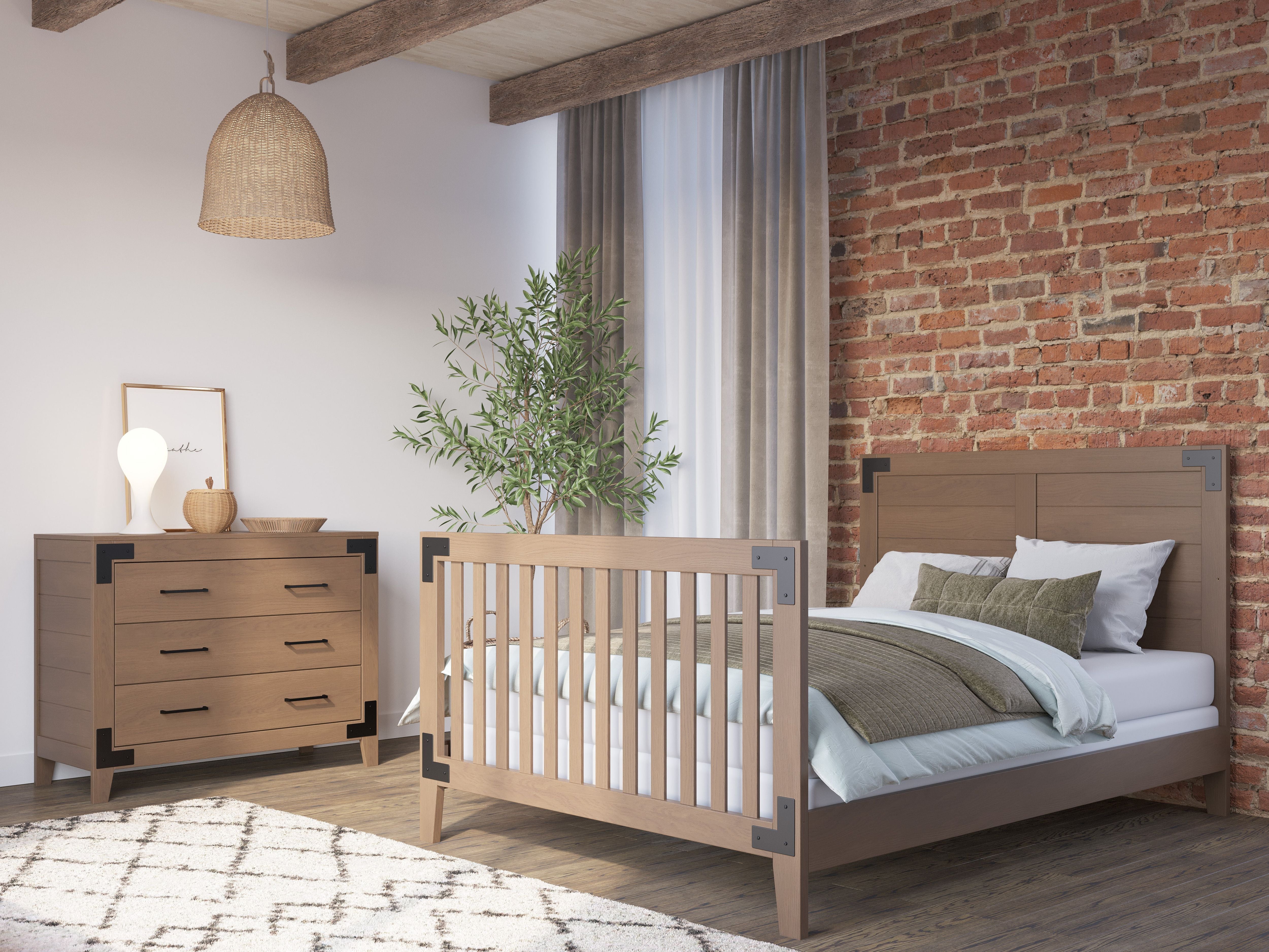 F06464 - Full-Size Bed Rail - Dusty Heather