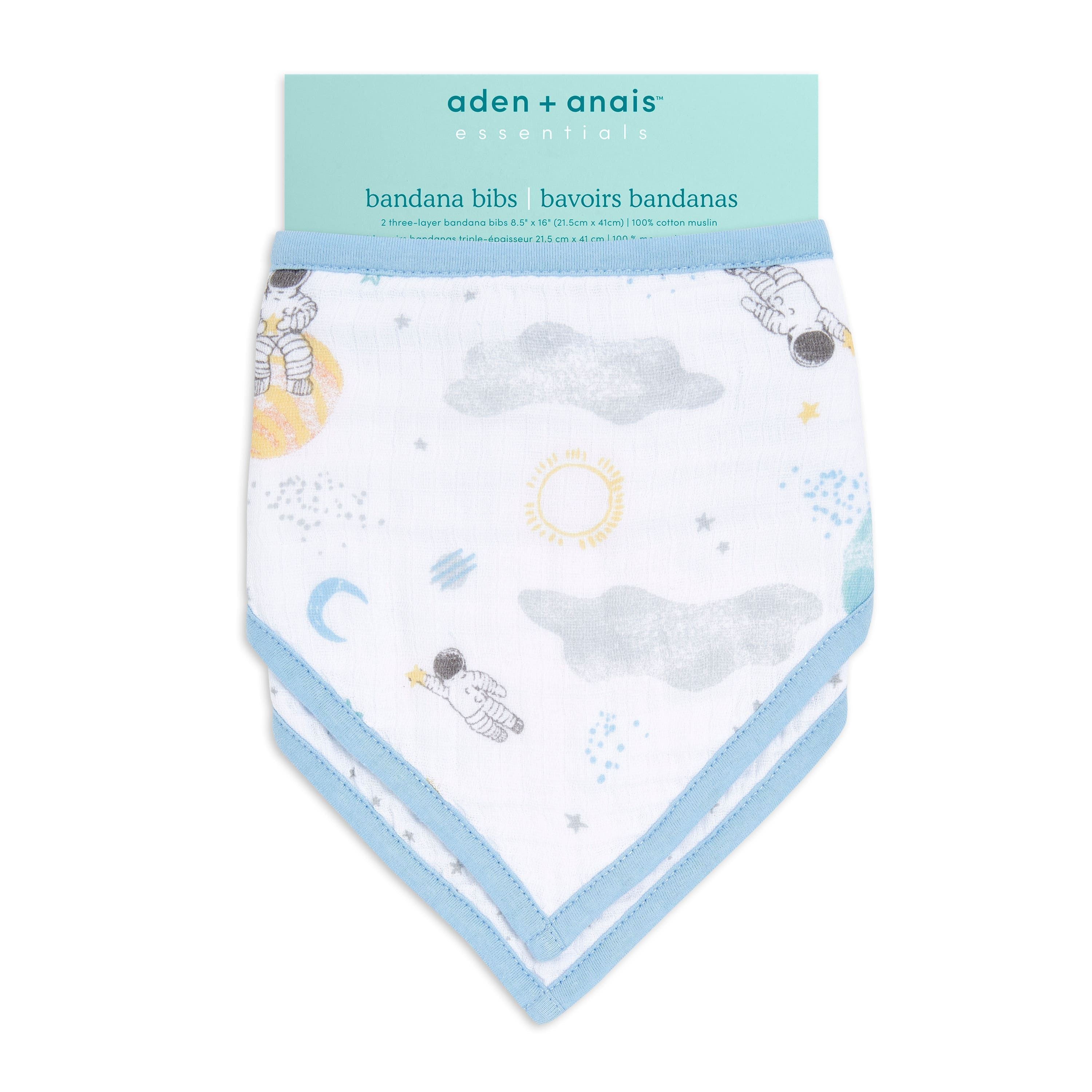 Essentials Cotton Muslin Bandana Bibs 2 Pack