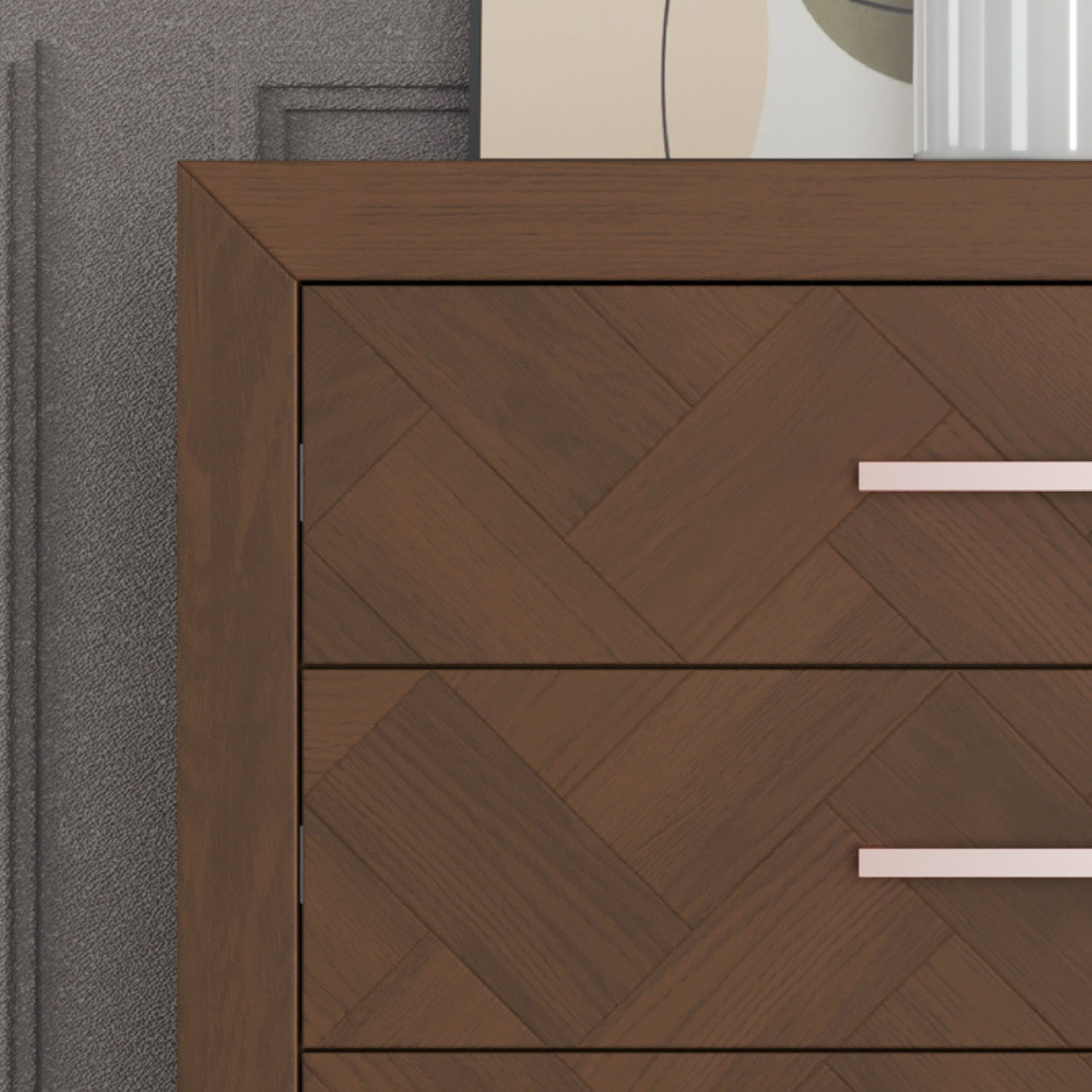Kieran 5-Drawer Chest, Toasted Chestnut