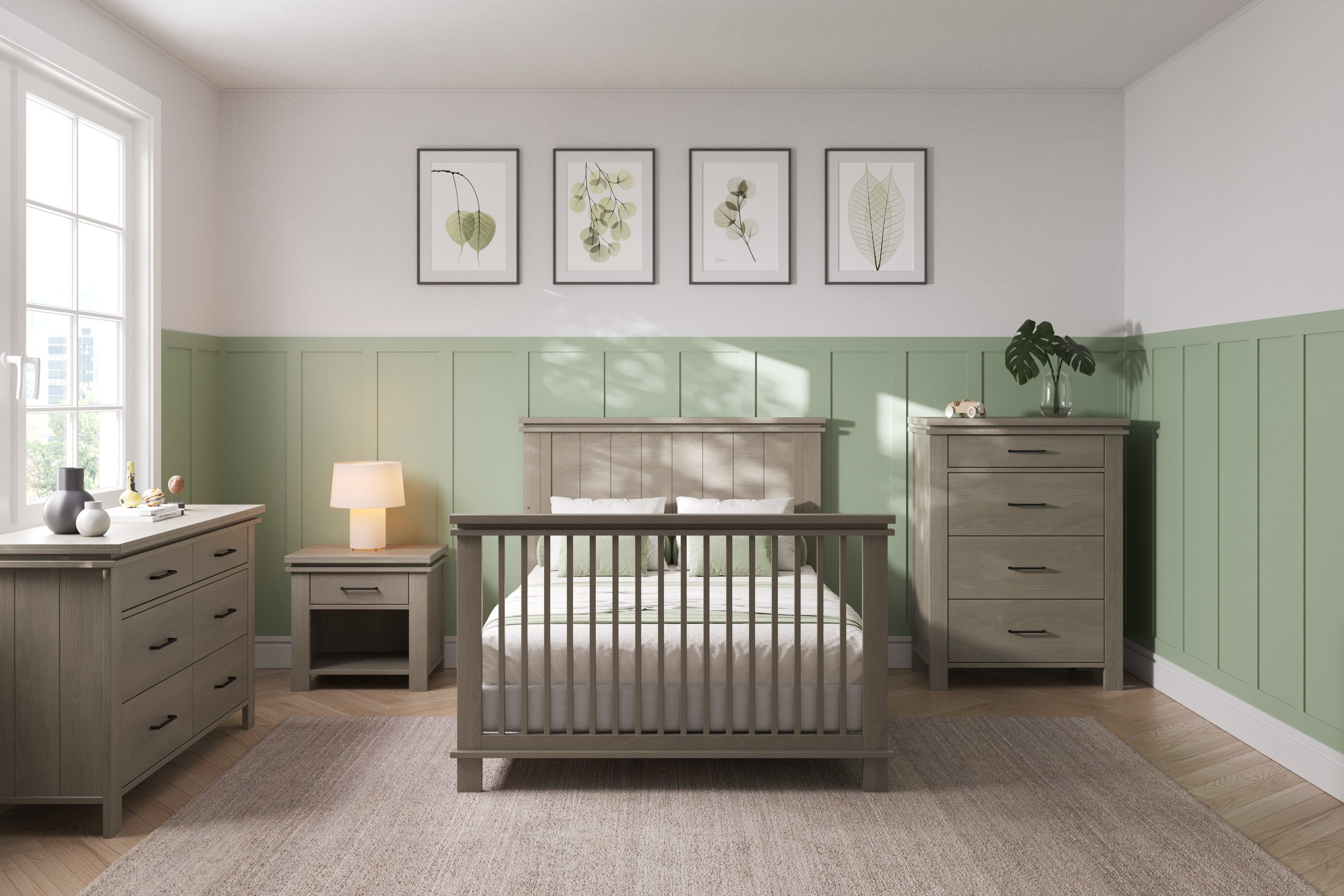 Full-Size Bed Rails, Midnight Grey