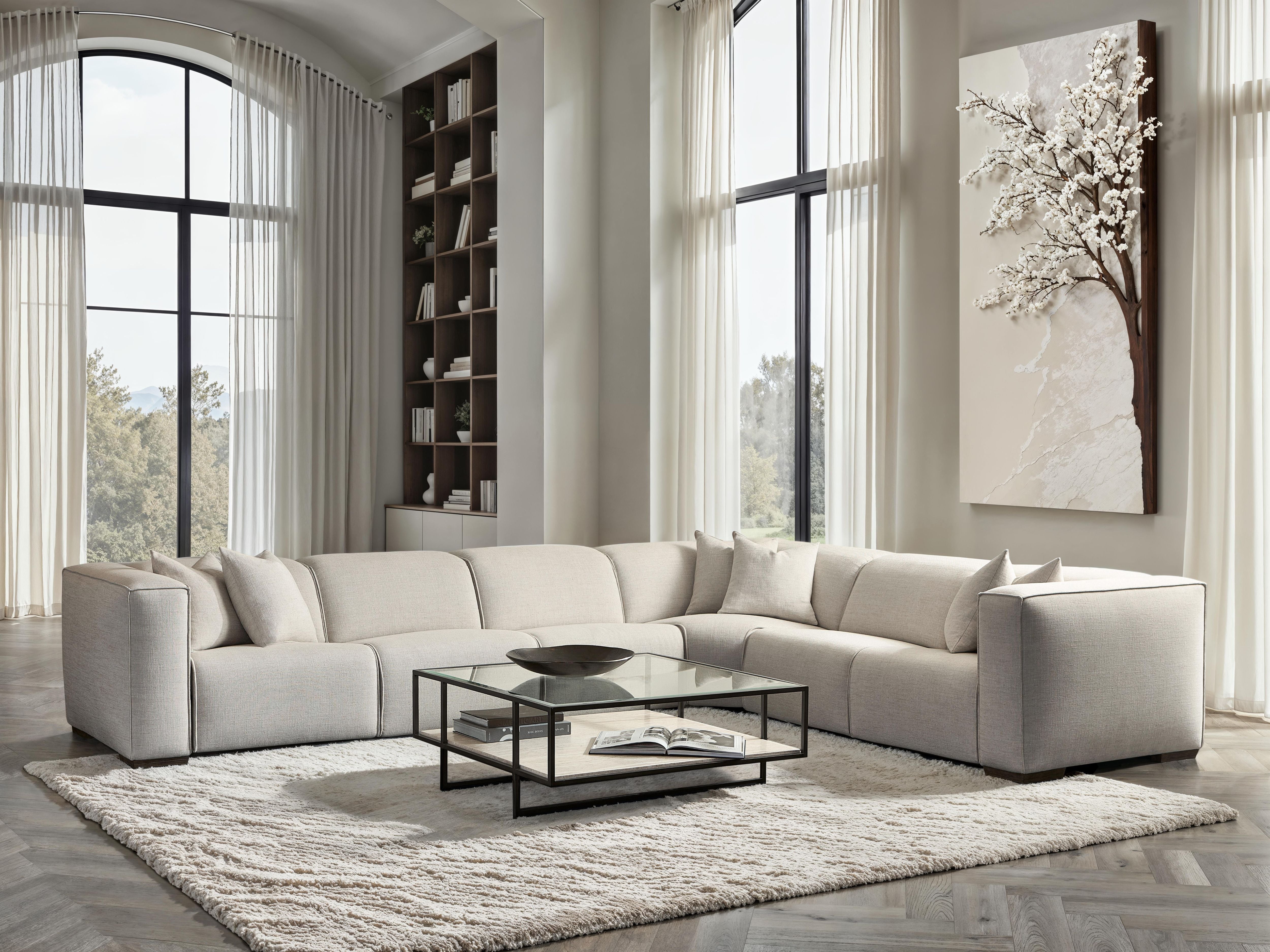 Bernhardt Bliss Fabric Power Motion Sectional