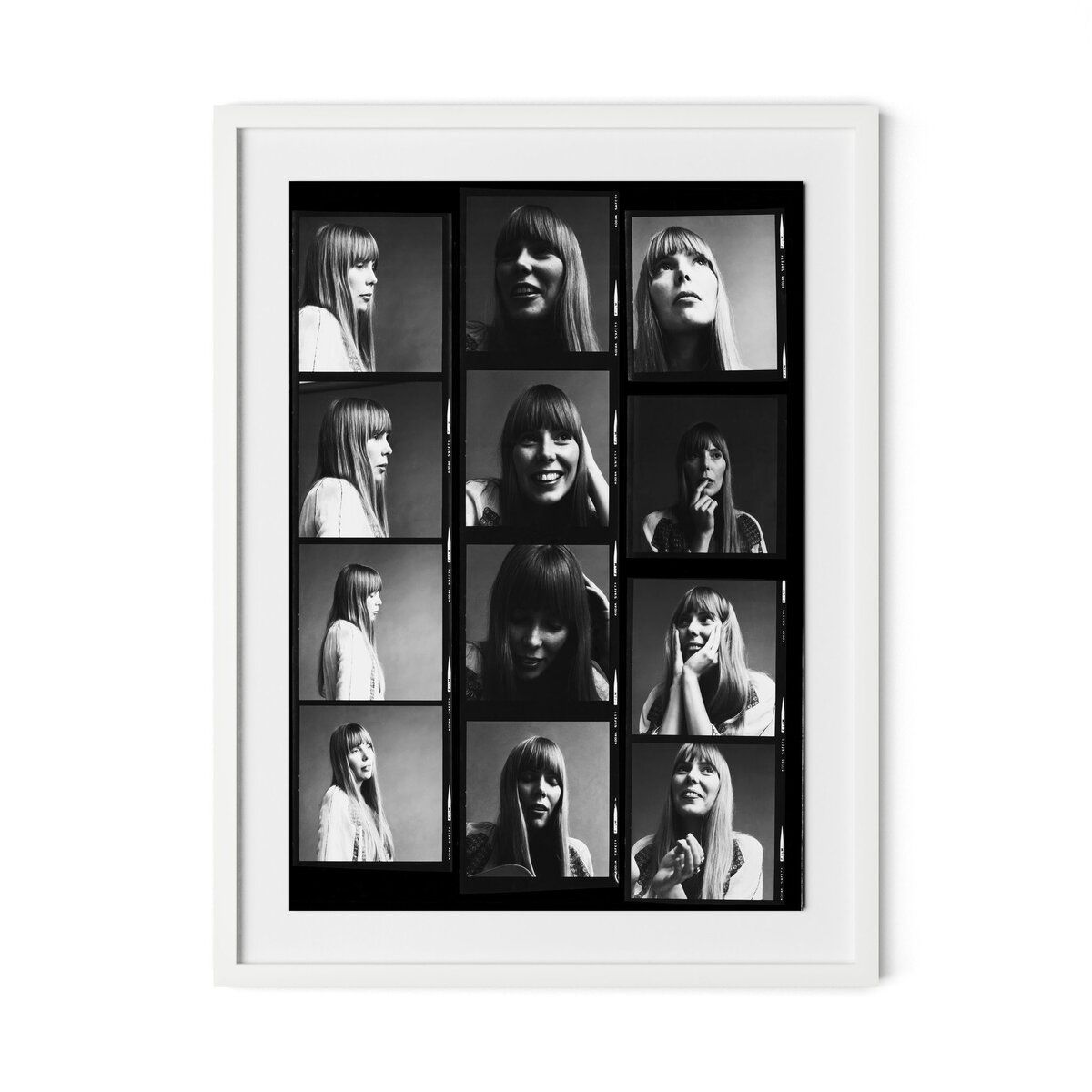 Joni Mitchell Contact Sheet By Getty Images