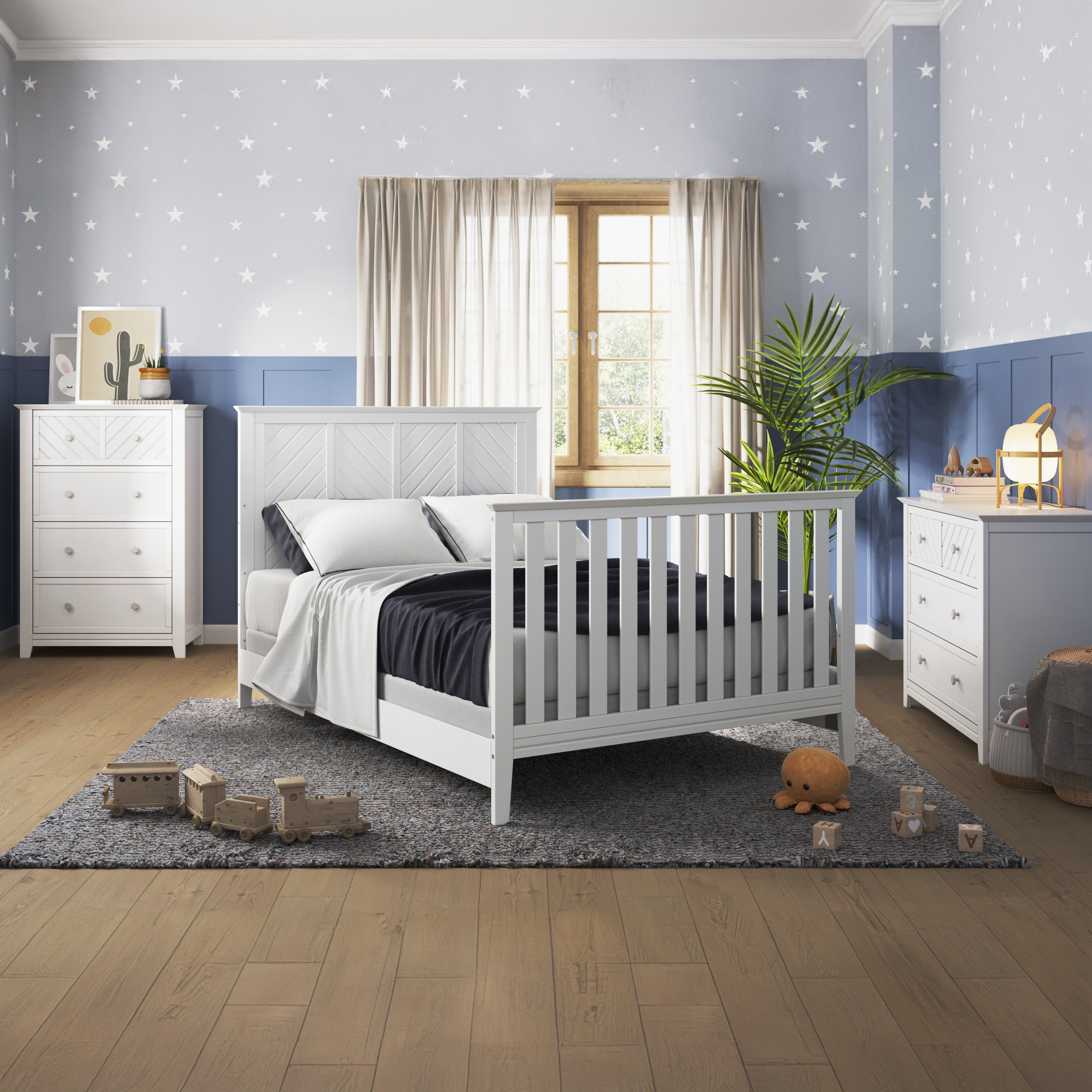 Atwood 4-in-1 Convertible Crib, Matte White