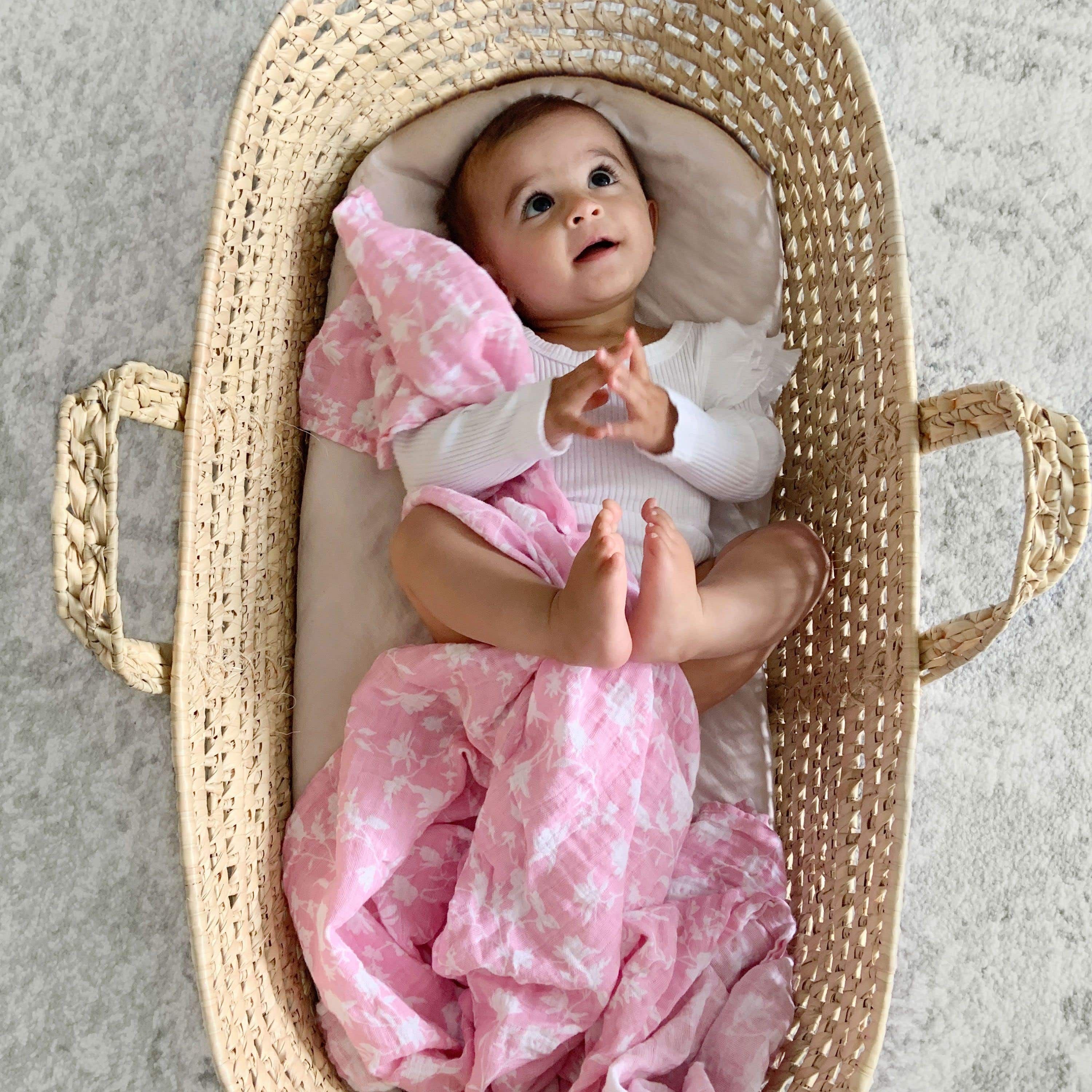 Boutique 100% Cotton Muslin Swaddle Blanket 4 Pack