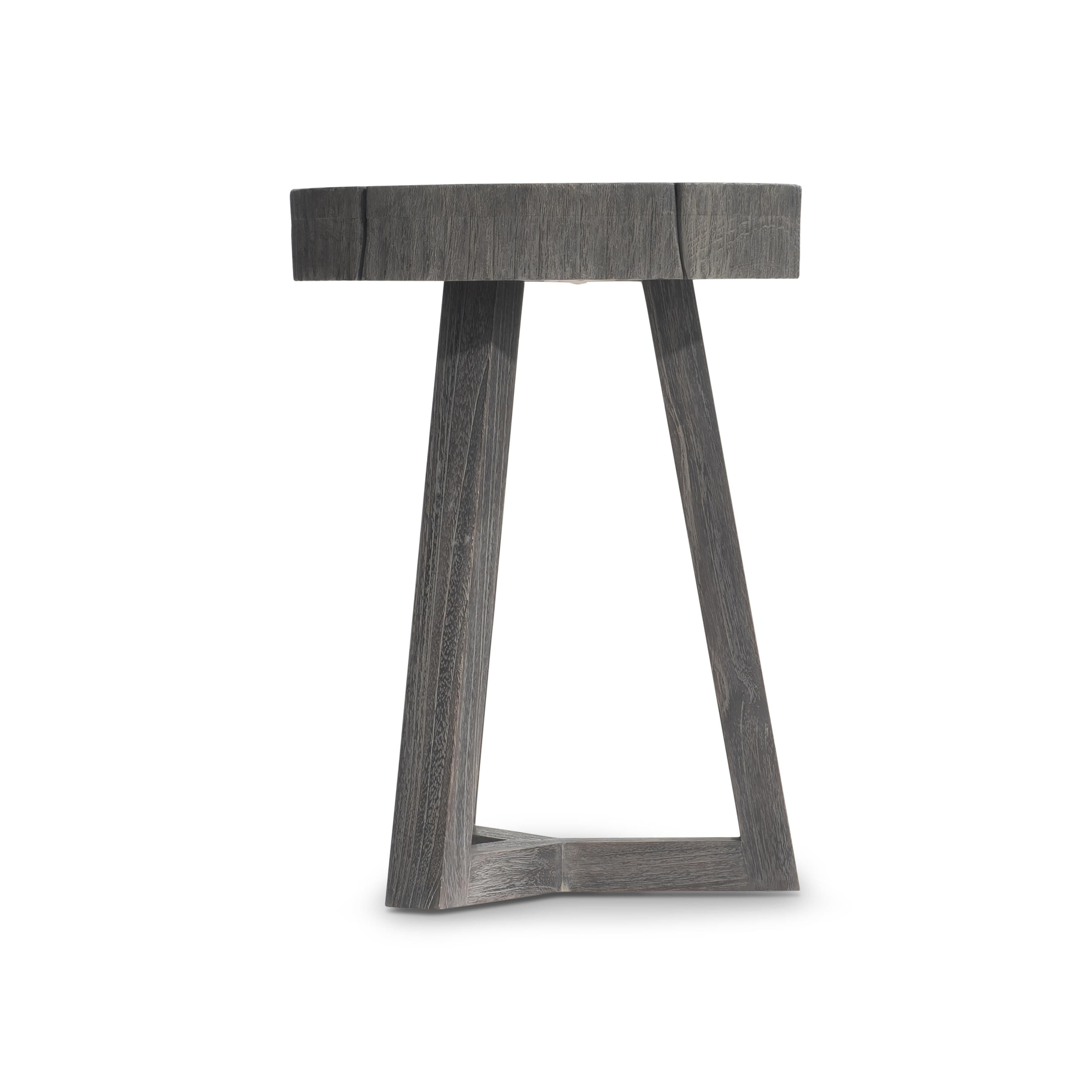Bernhardt Kaya Accent Table with Sliced Teak Top