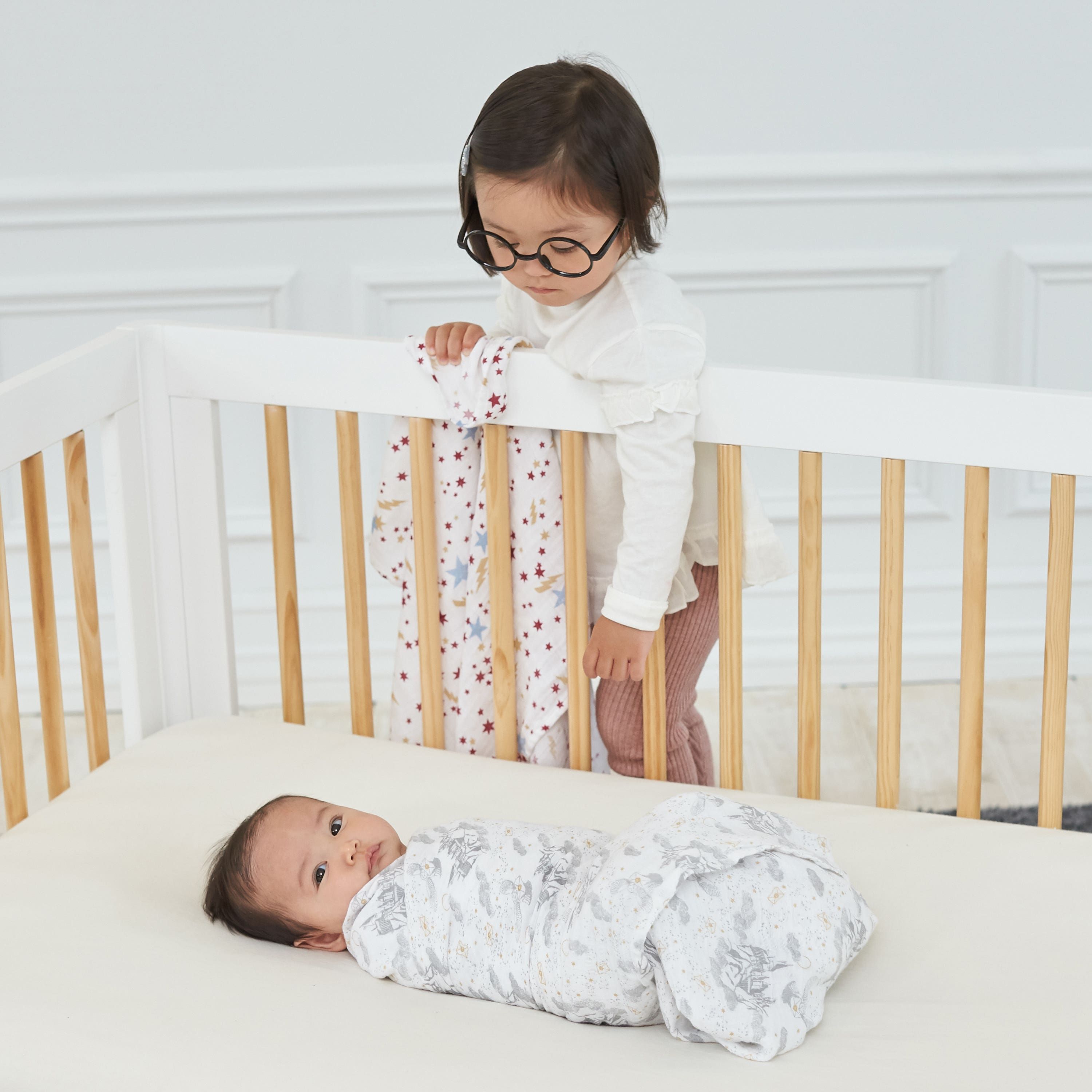 Boutique Iconic 100% Cotton Muslin Swaddle Blanket 4 Pack