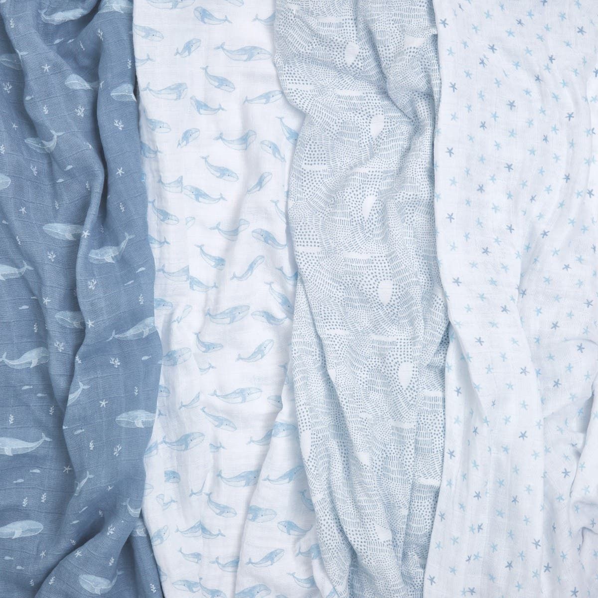 Organic Cotton Muslin Swaddle Blanket 4 Pack