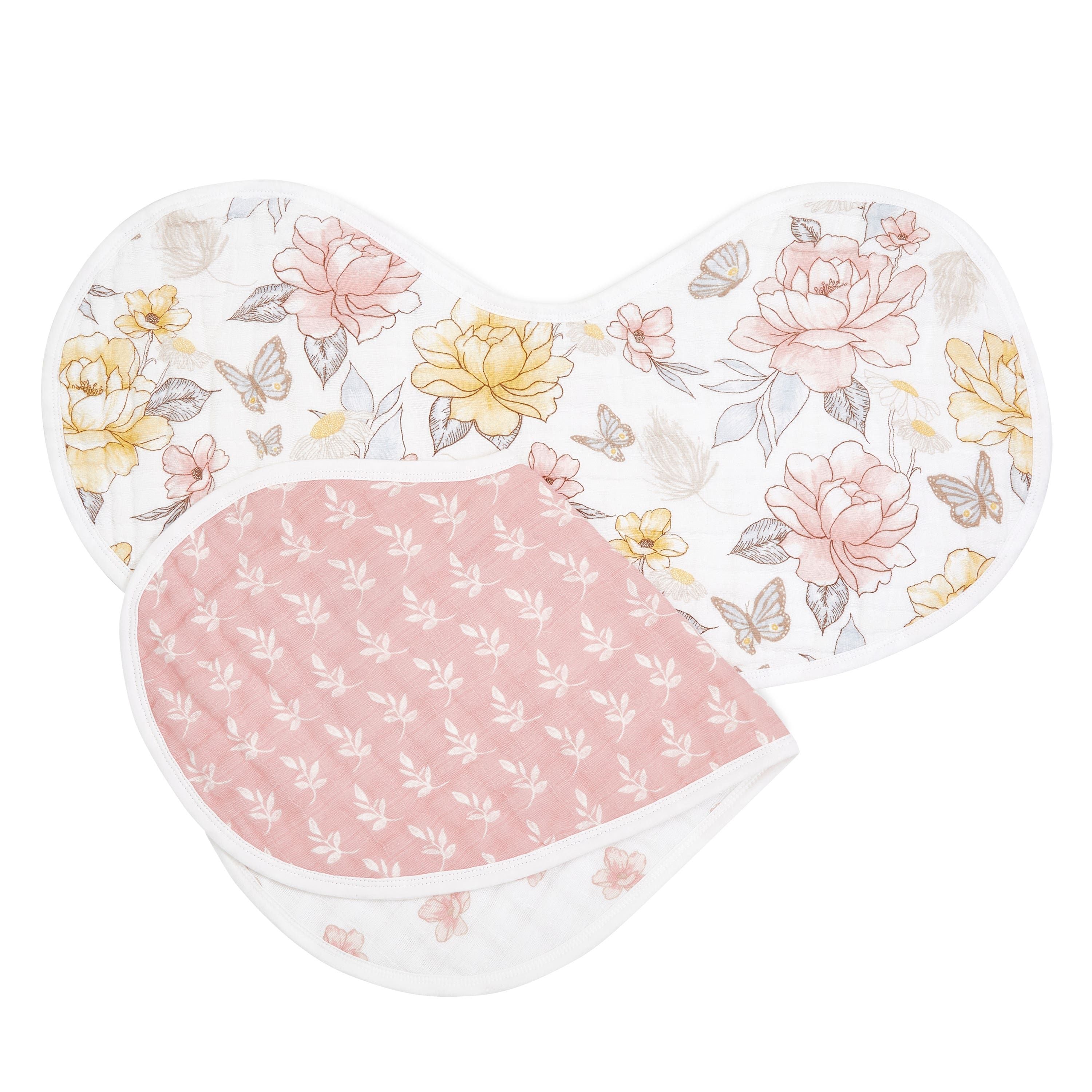Organic Cotton Muslin Burpy Bibs 2 Pack
