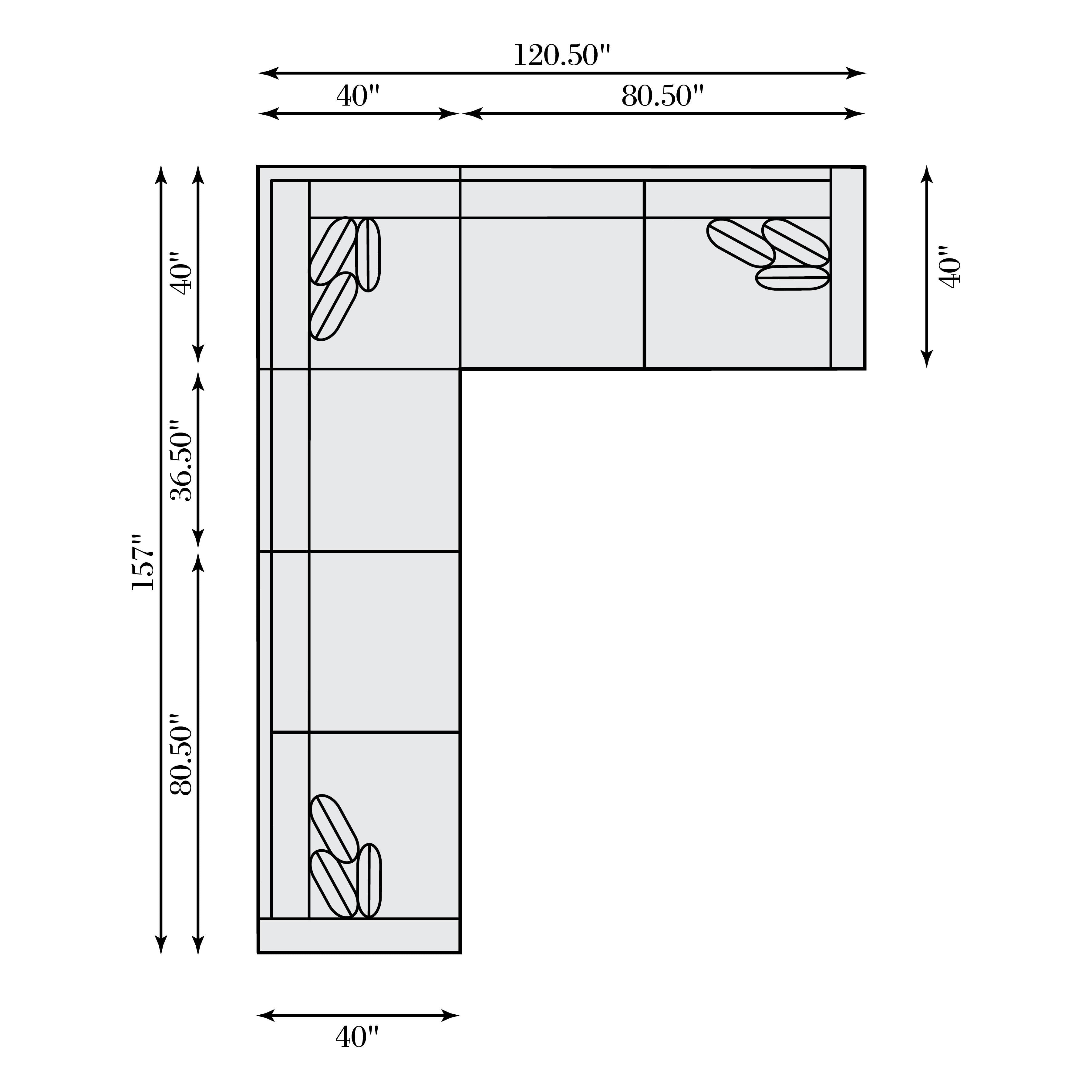 Bernhardt Helena Fabric Sectional Metal Foot